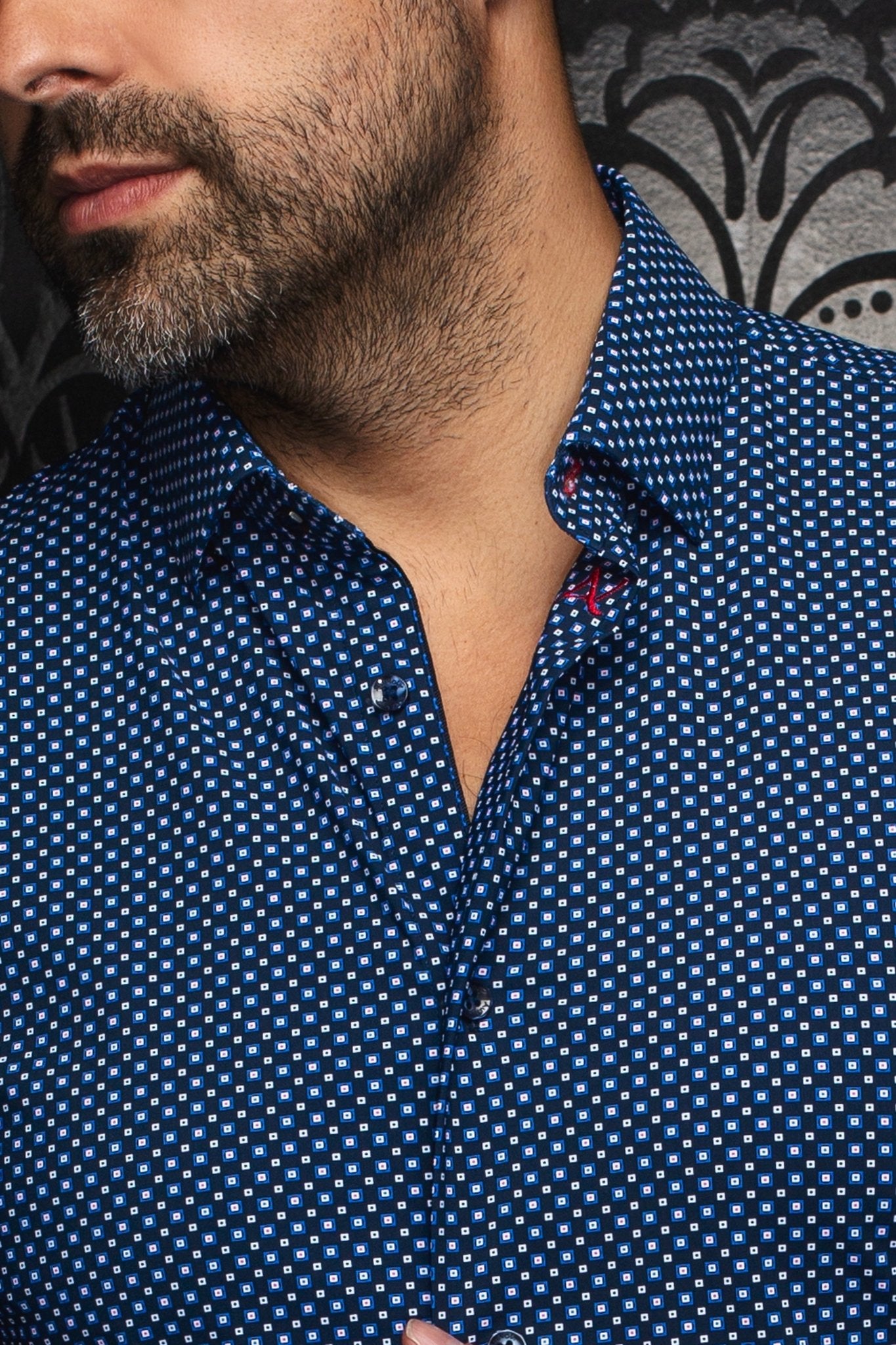 NYLON LONG SLEEVE NICOLAS CUBE, Navy - AU NOIR