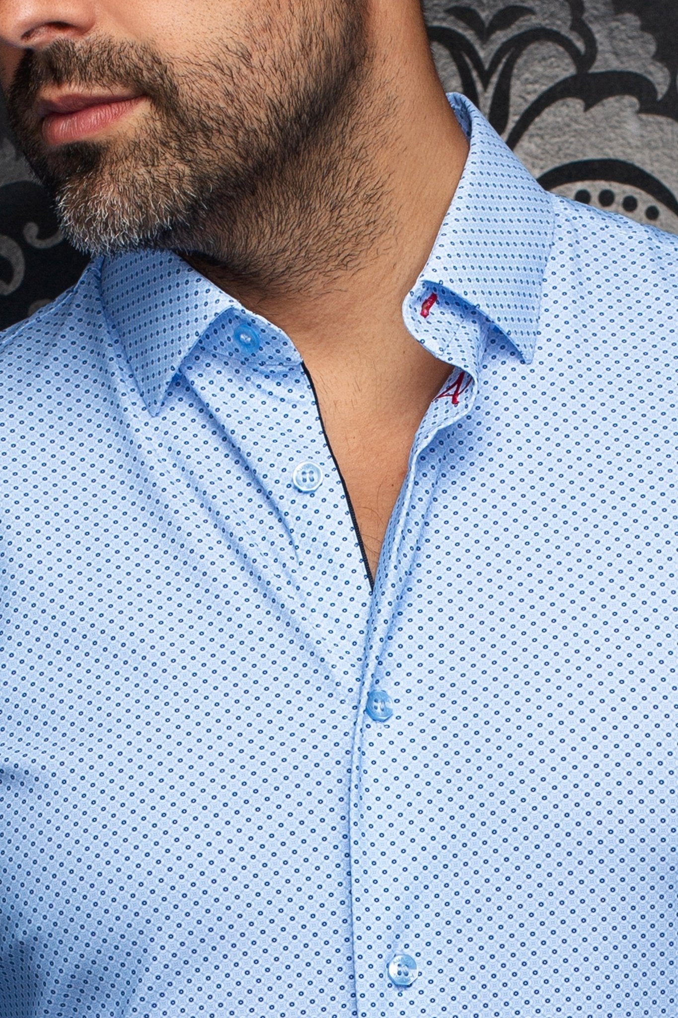 NYLON LONG SLEEVES | NICOLAS GEO, Blue - AU NOIR