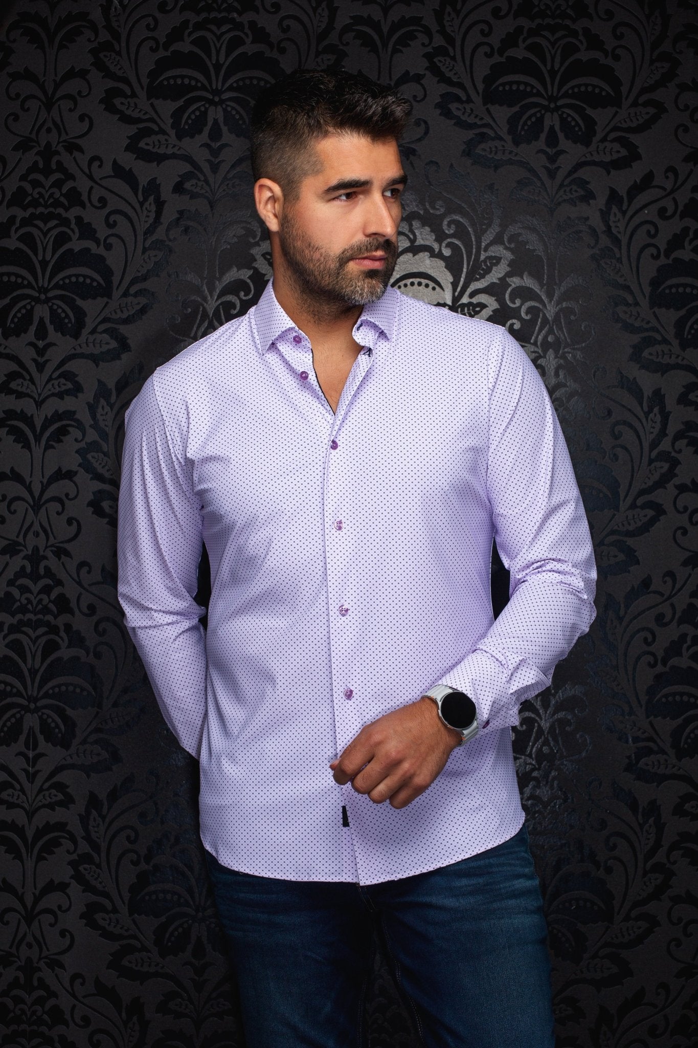 NYLON LONG SLEEVES | NICOLAS GEO, Lavender - AU NOIR