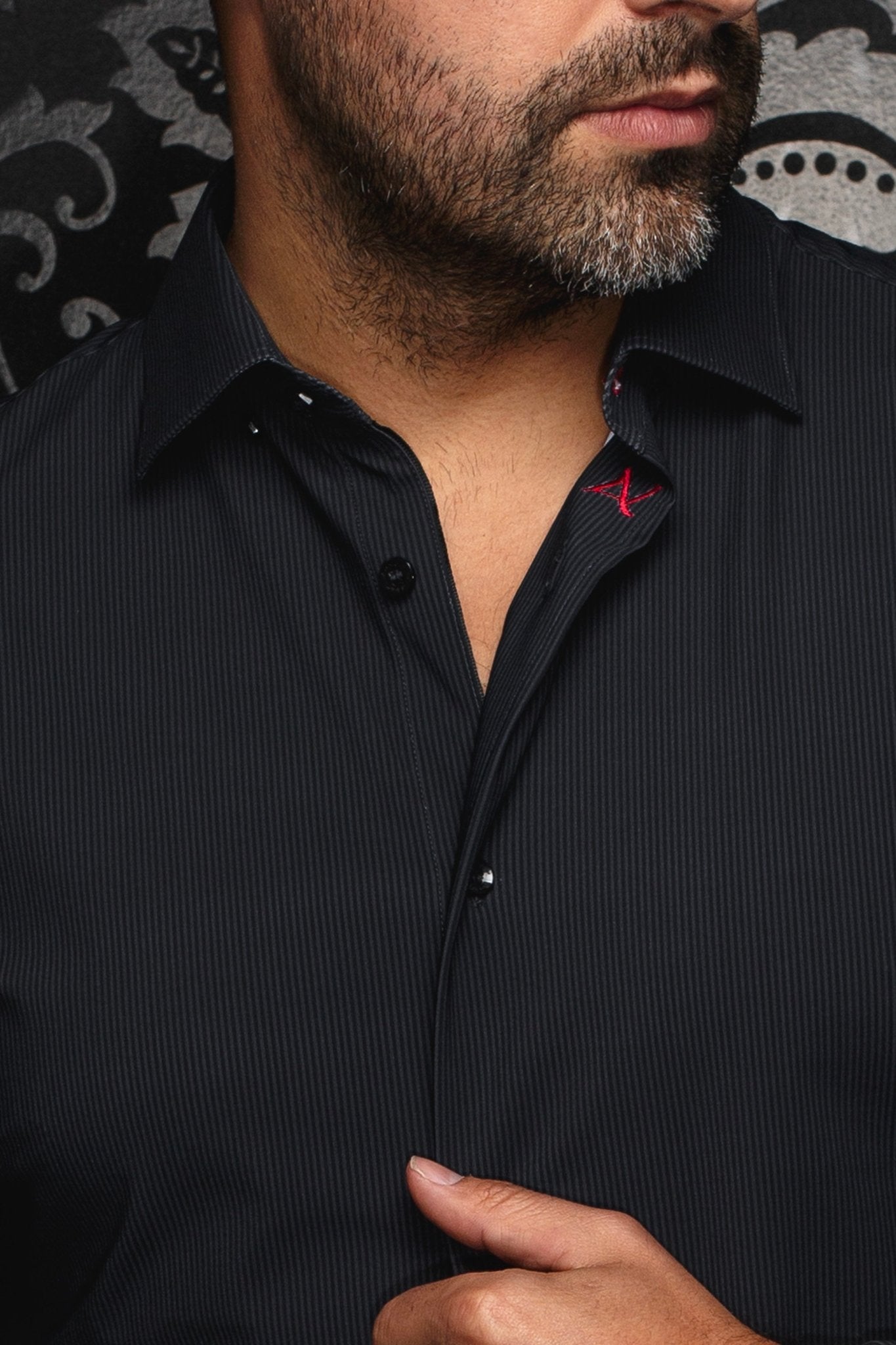 NYLON MANGA LARGA NICOLAS STRP, Negro - AU NOIR