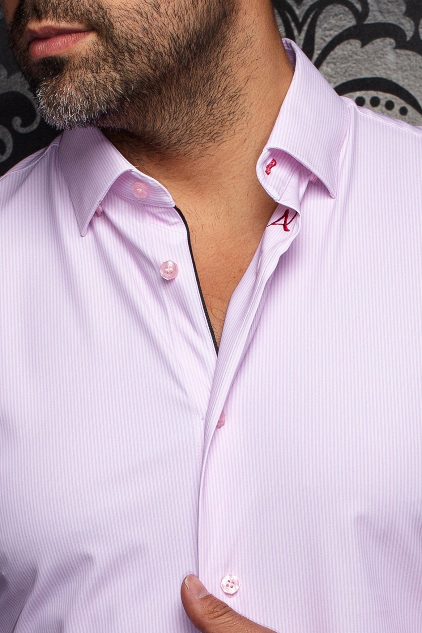 MANCHES LONGUES NYLON | NICOLAS STRP, Pink - AU NOIR