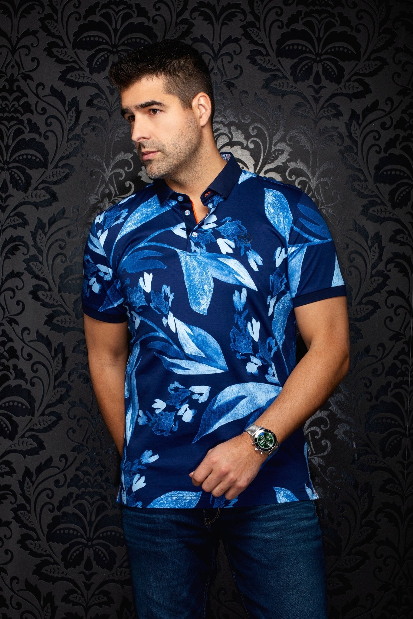 POLO | GLEN, Navy - AU NOIR
