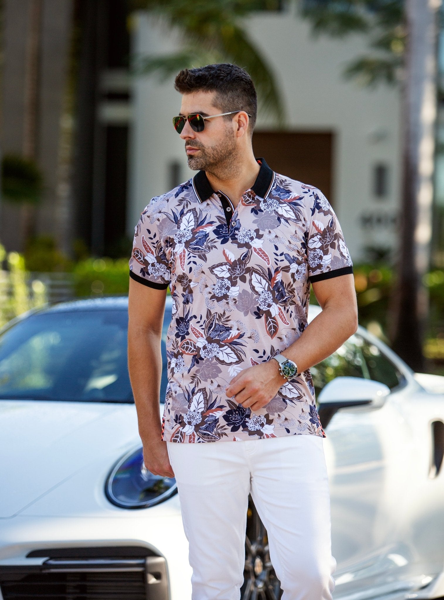 POLO SHIRT | HIVA, Tan - AU NOIR
