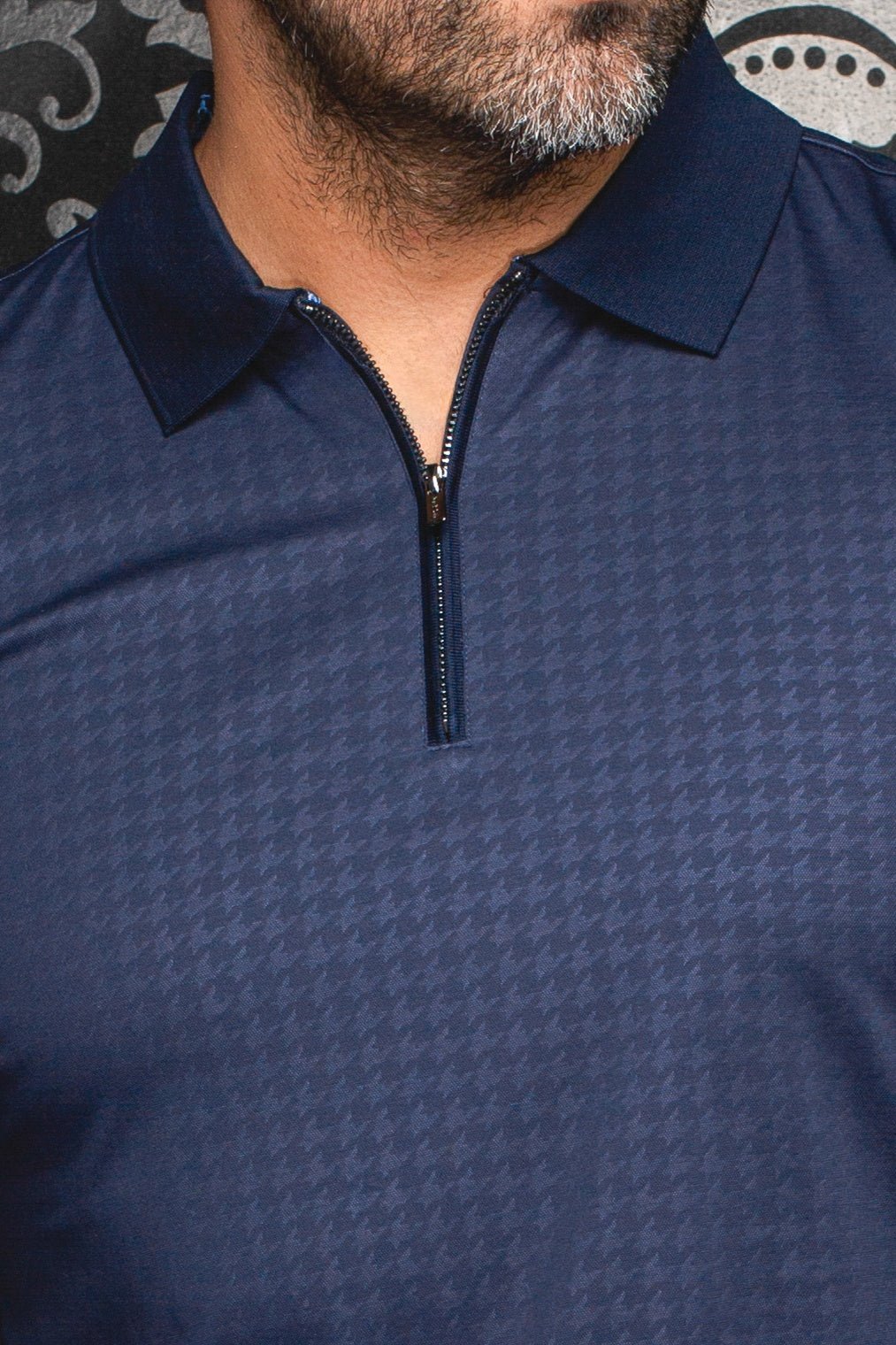 POLO MANCHES LONGUES | BENTLEY, Navy - AU NOIR