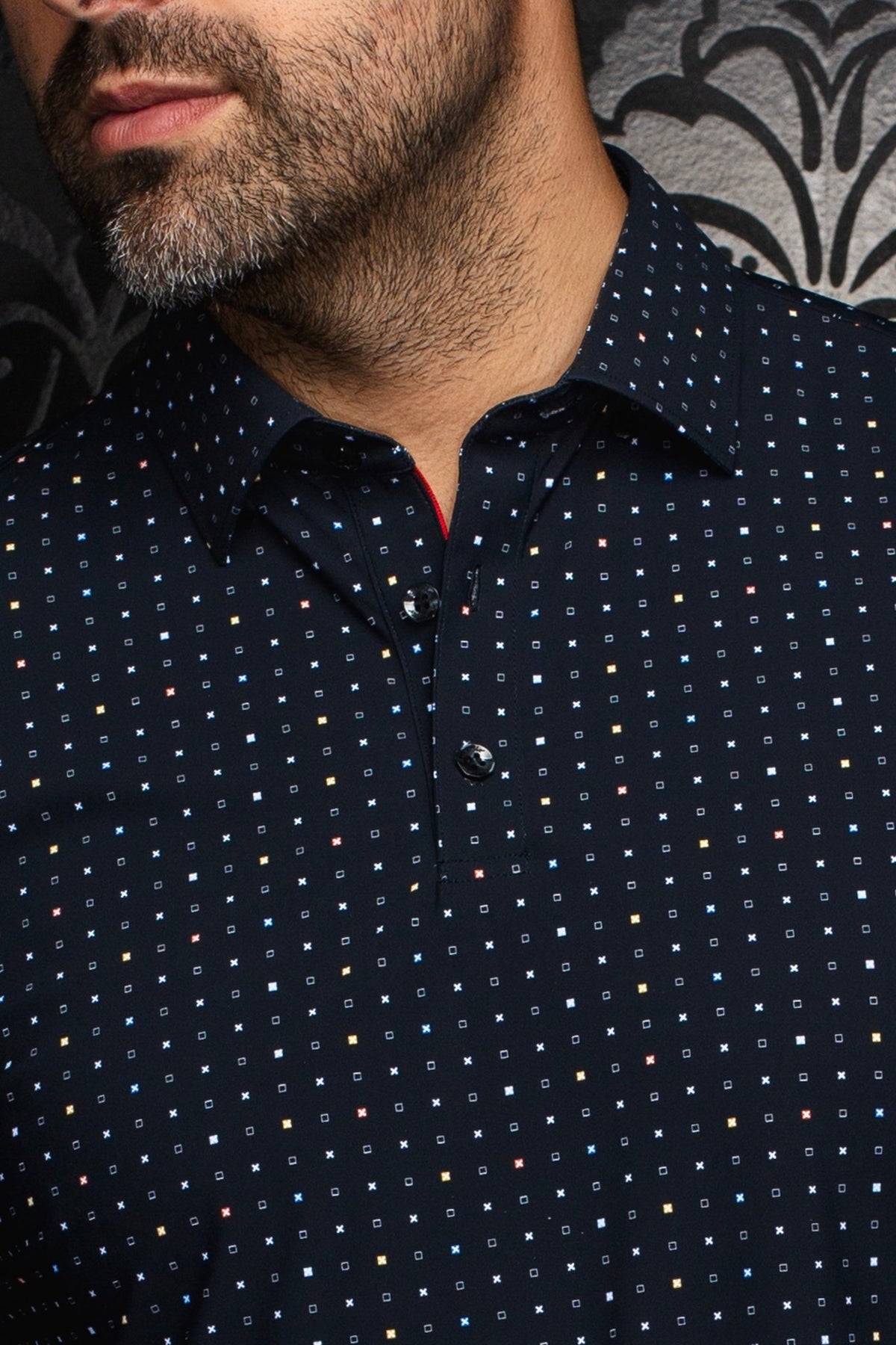 POLO DE NYLON | RAPHY SQRX, Negro - AU NOIR