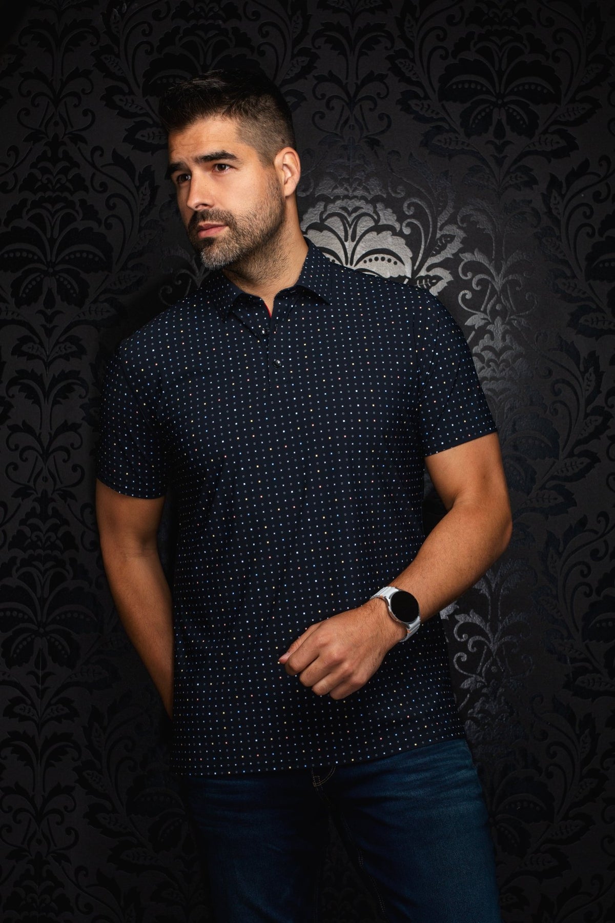 POLO DE NYLON | RAPHY SQRX, Negro - AU NOIR