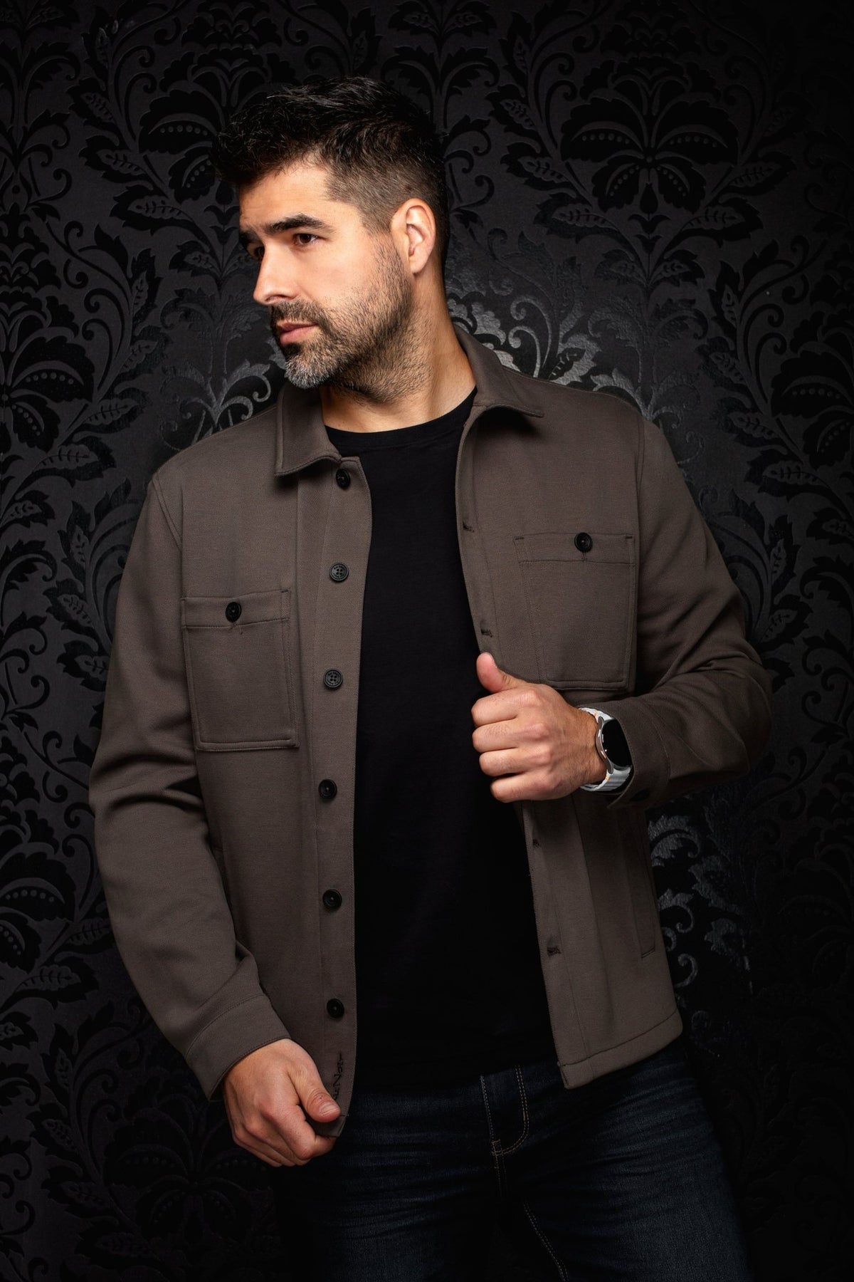 SURCHEMISE | BRIAN, Taupe - AU NOIR