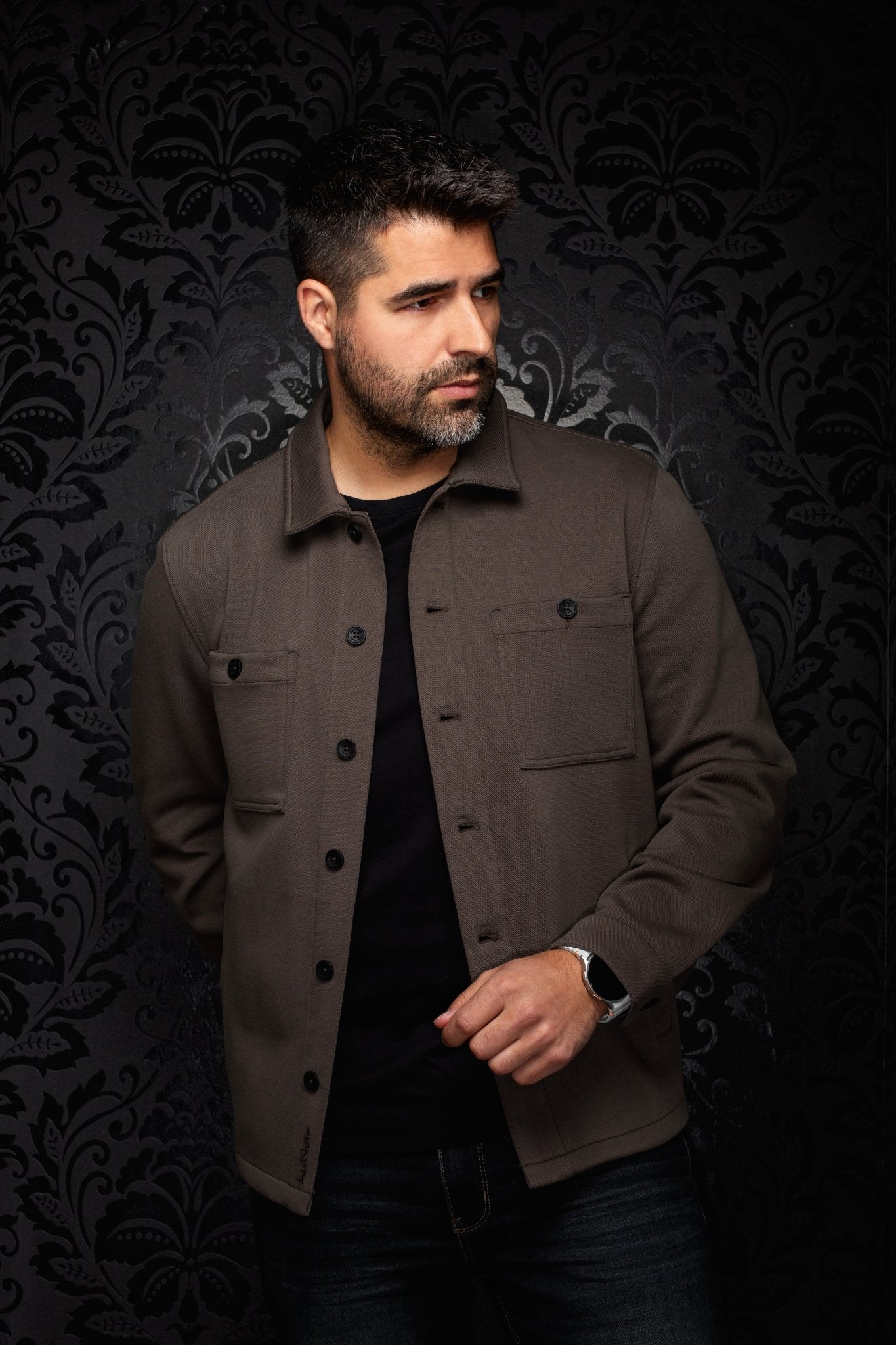OVERSHIRT | BRIAN, Taupe - AU NOIR