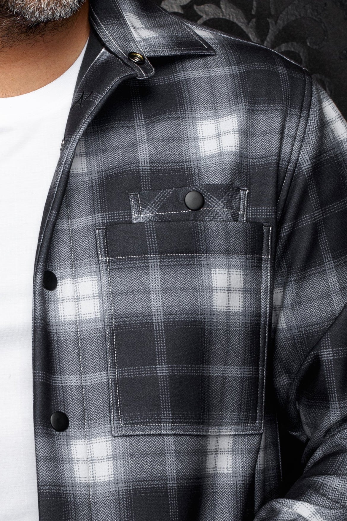 SURCHEMISE | NAIM, Black Grey - AU NOIR