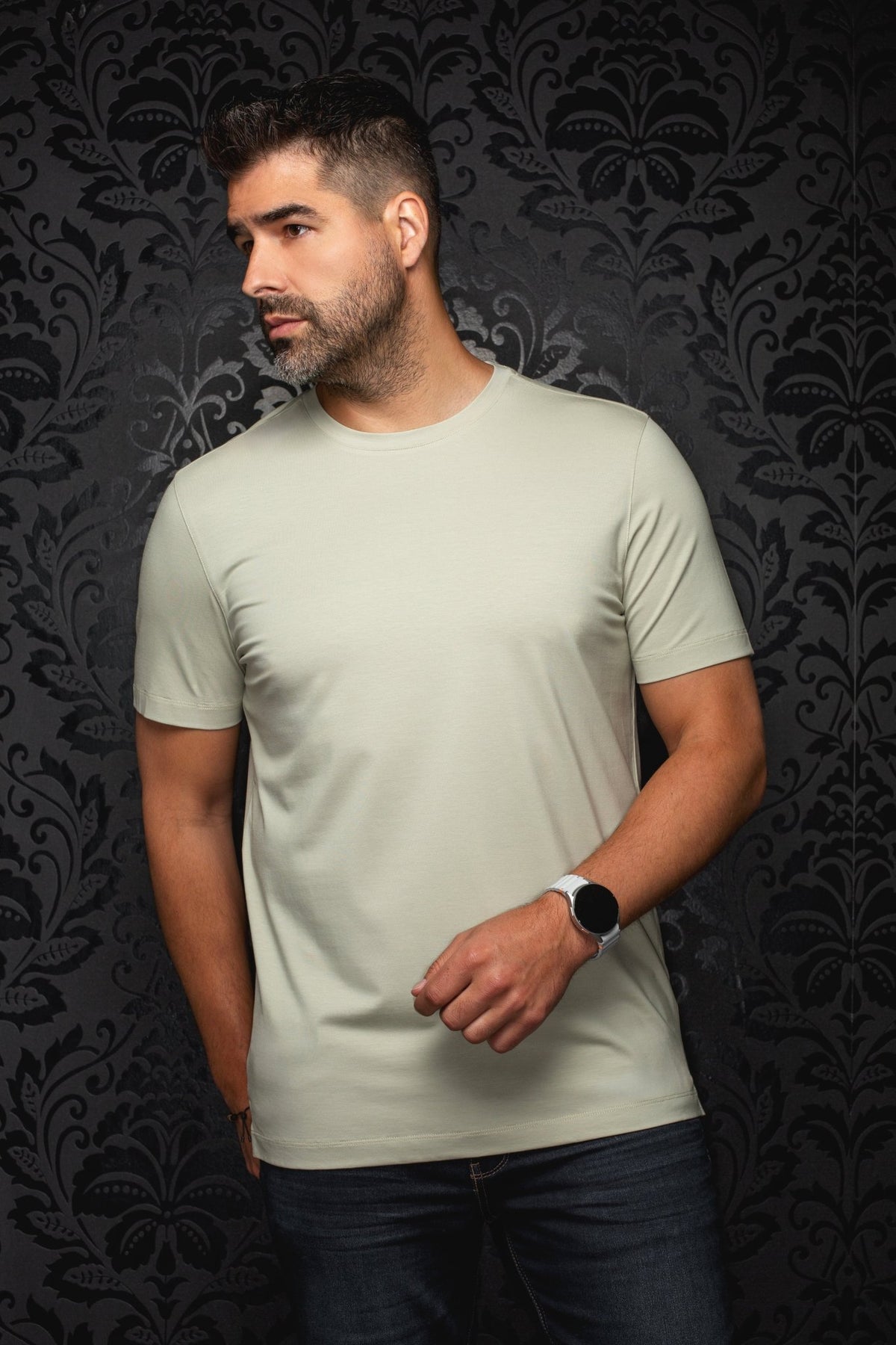 T-shirt | C-MAVEN, Sage - AU NOIR