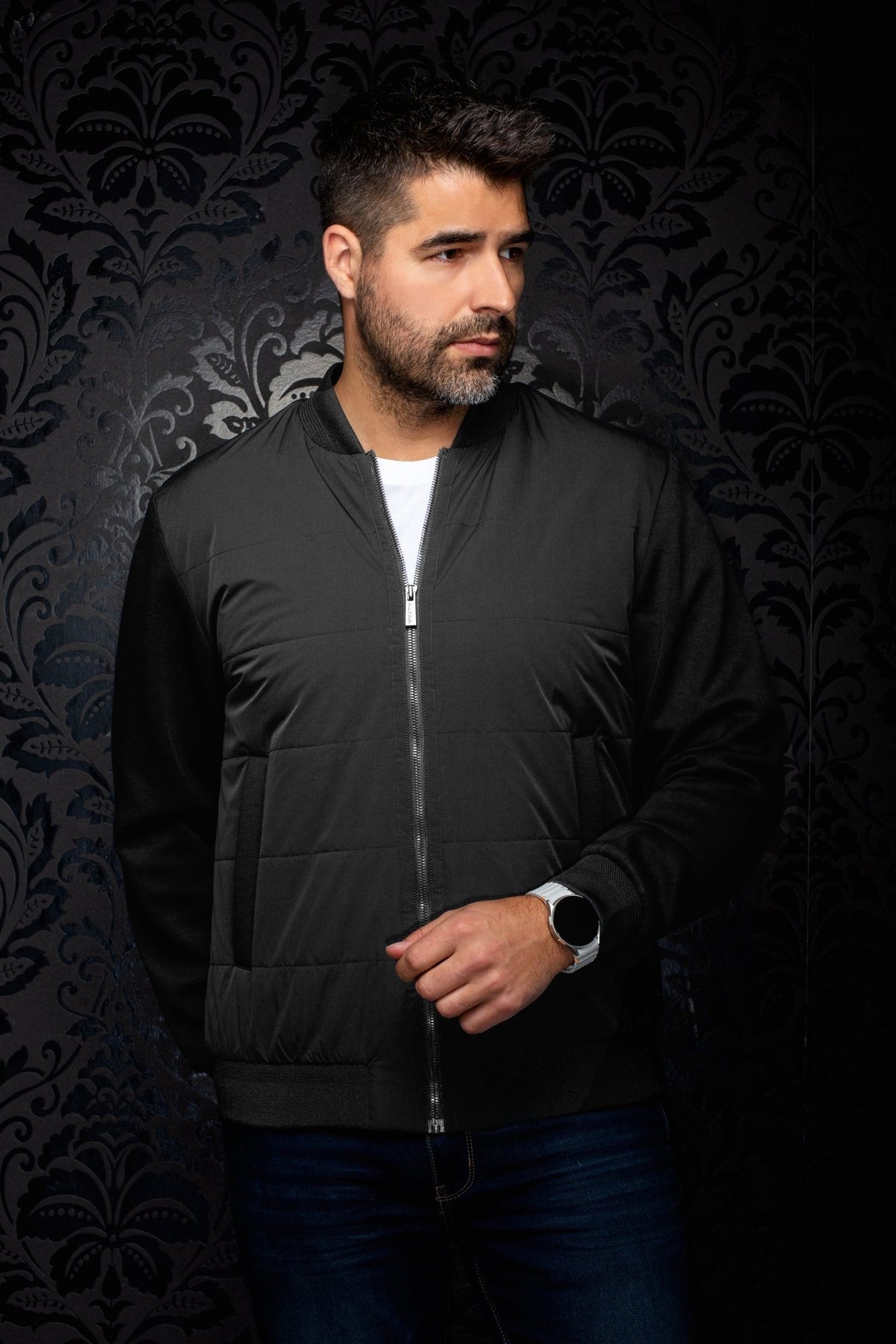 Veste Bomber | LAMBERT, Black - AU NOIR