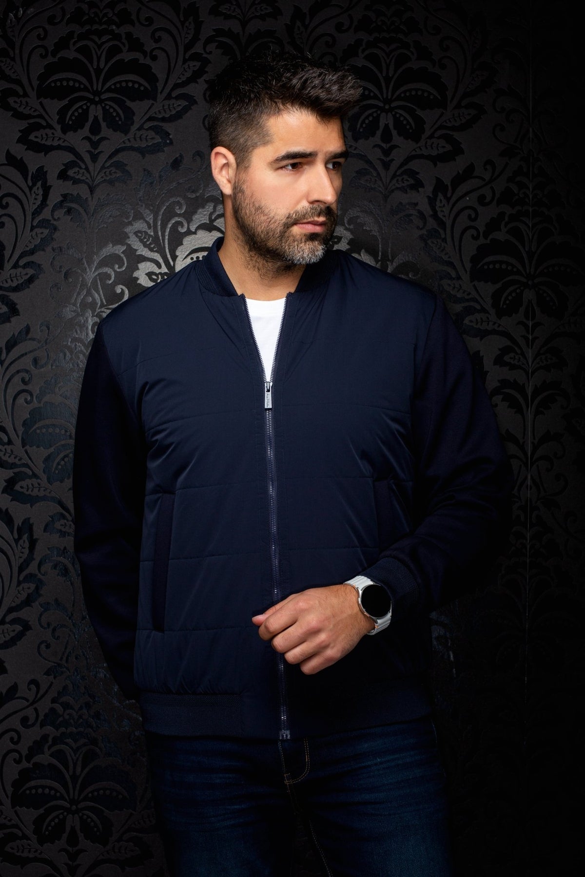 Veste Bomber | LAMBERT, Navy - AU NOIR