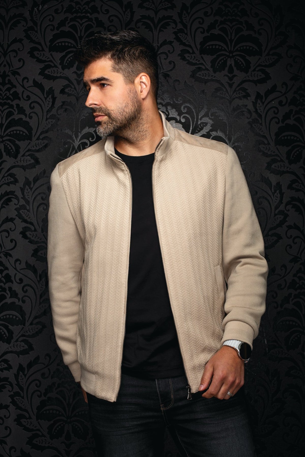 Veste Bomber | NILES, Stone - AU NOIR