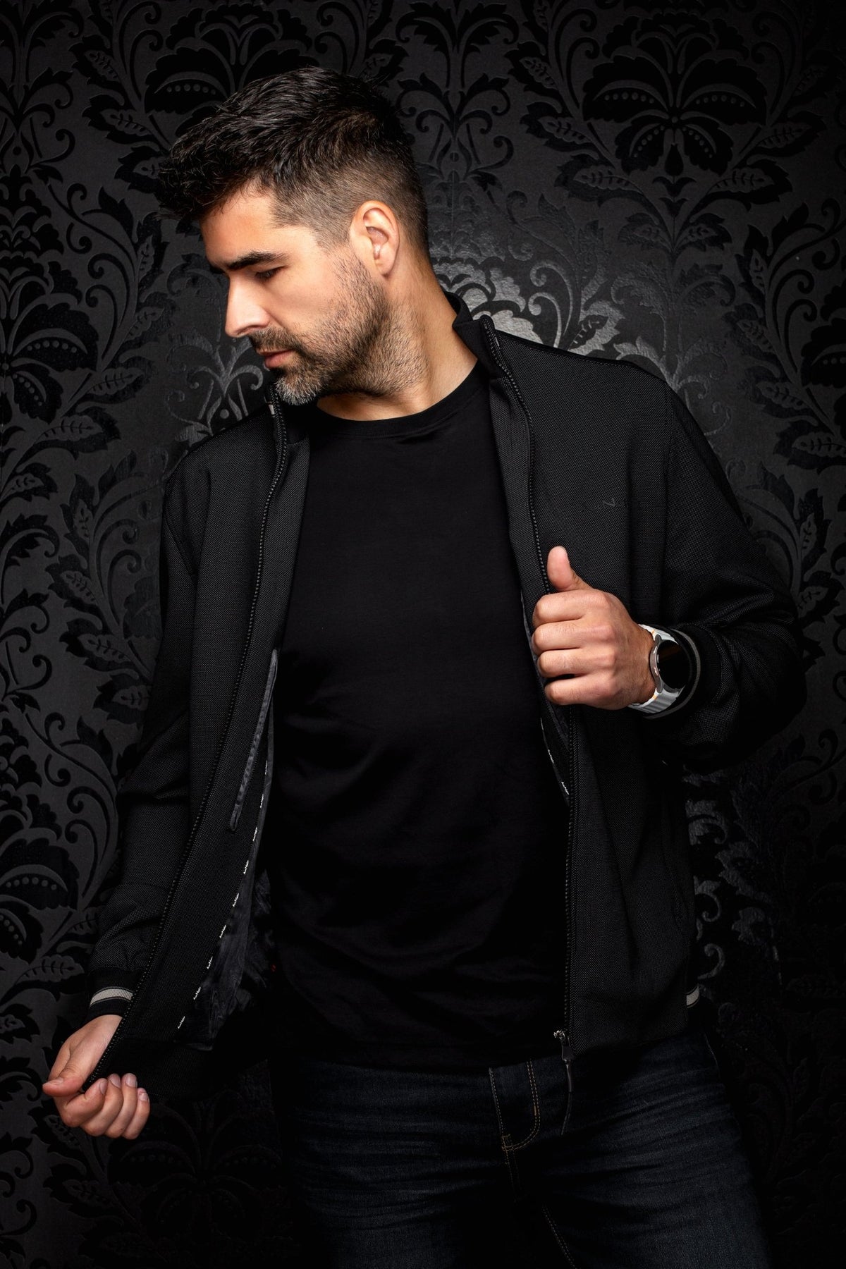 Veste Bomber | ROMEO, Black - AU NOIR