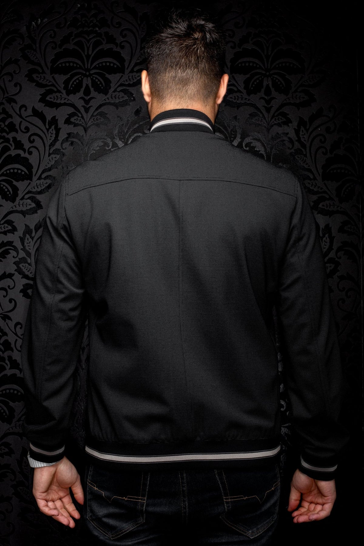 Veste Bomber | ROMEO, Black - AU NOIR