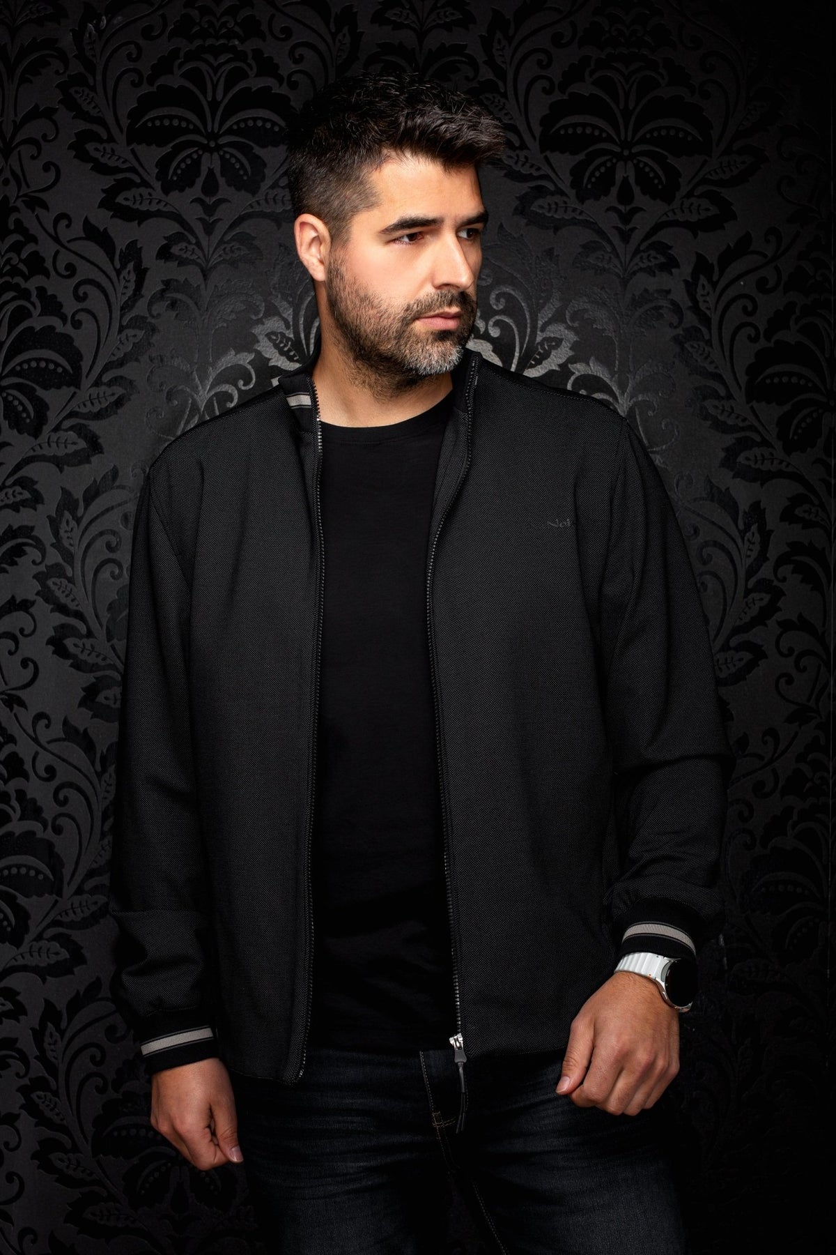 Veste Bomber | ROMEO, Black - AU NOIR
