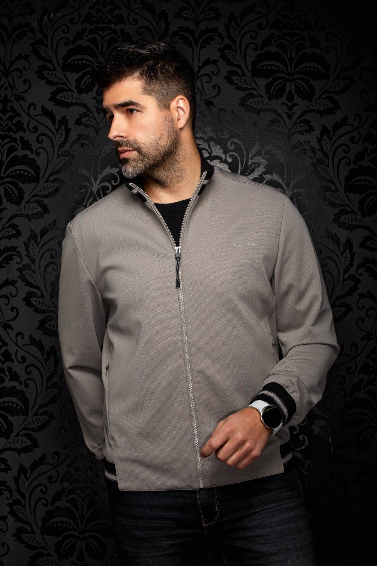 Veste Bomber | ROMEO, Taupe - AU NOIR