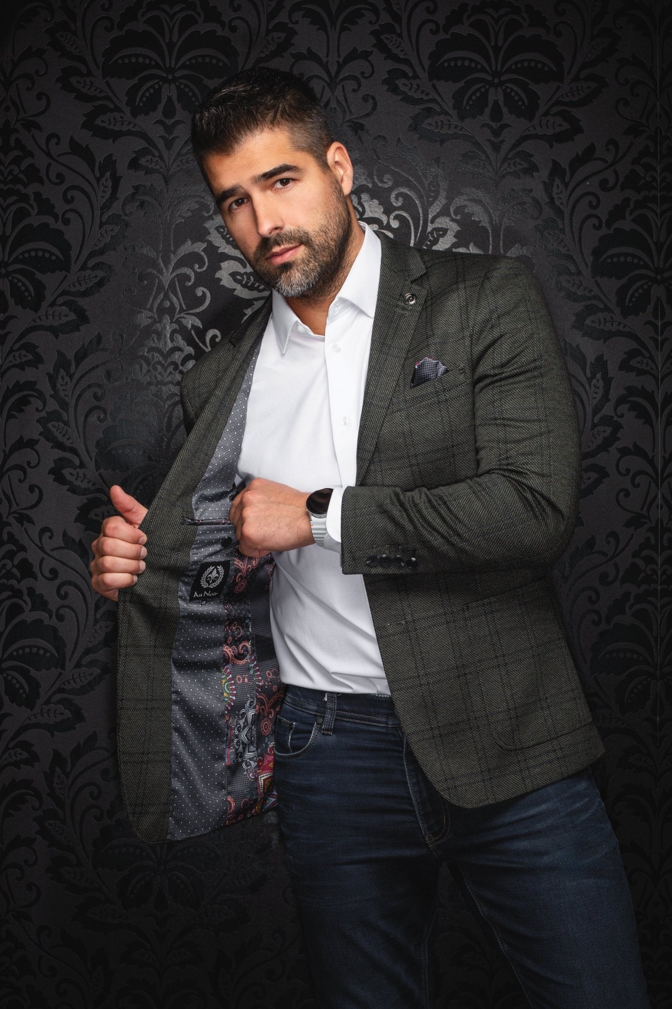 VESTON | BROSNAN, Olive - AU NOIR