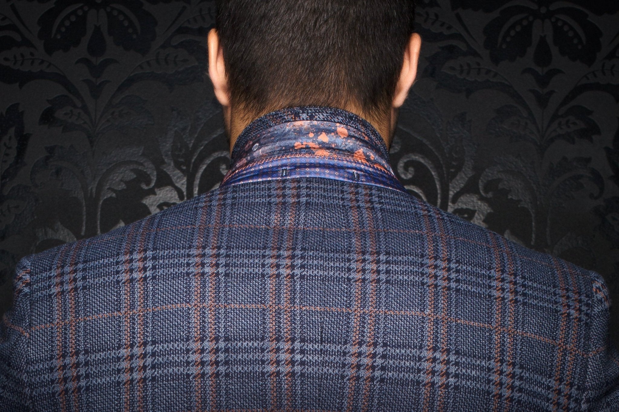 VESTON | CENTURY PLAID, Navy - AU NOIR