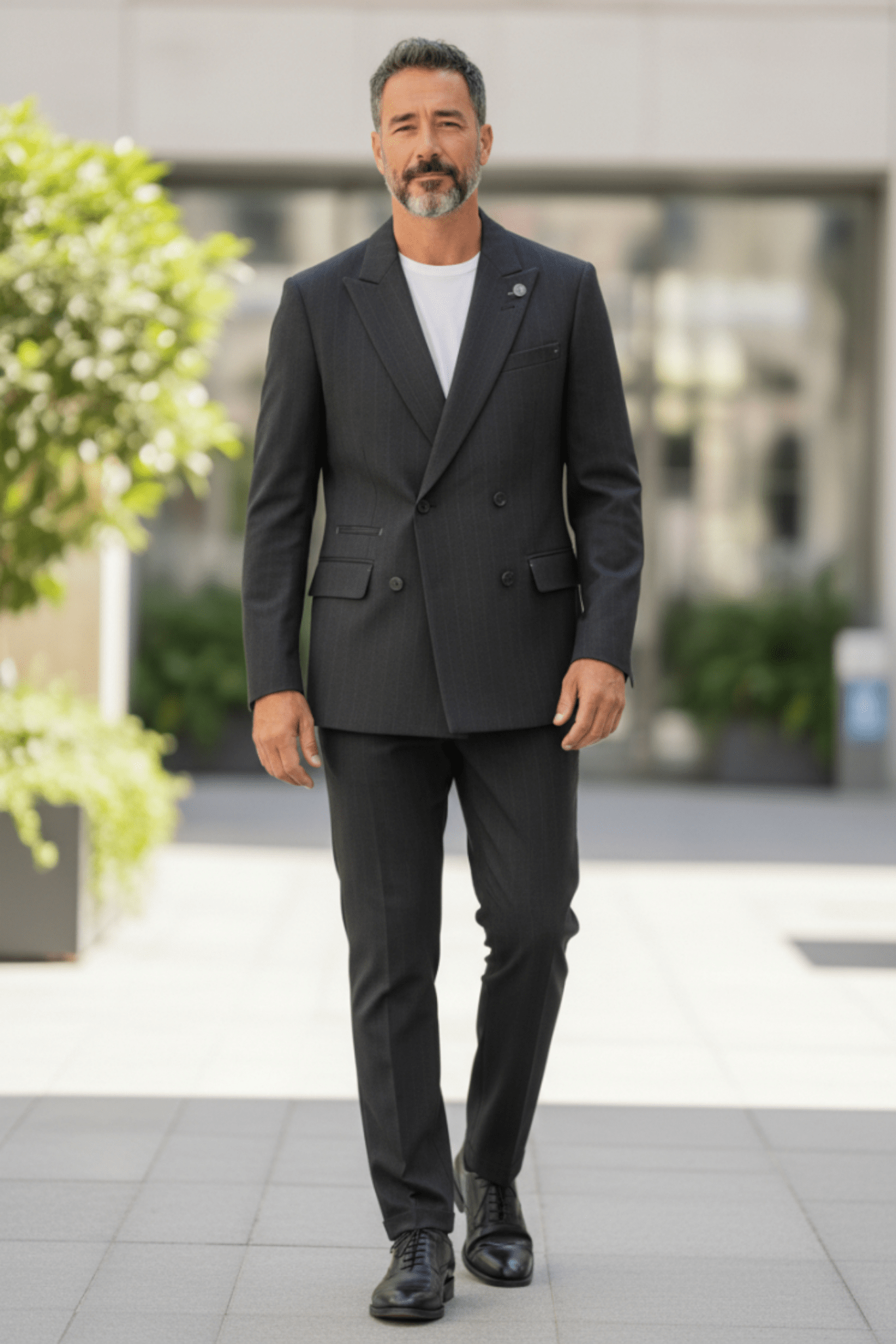 VESTON DOUBLE BOUTONNAGE | BOMER, Black - AU NOIR