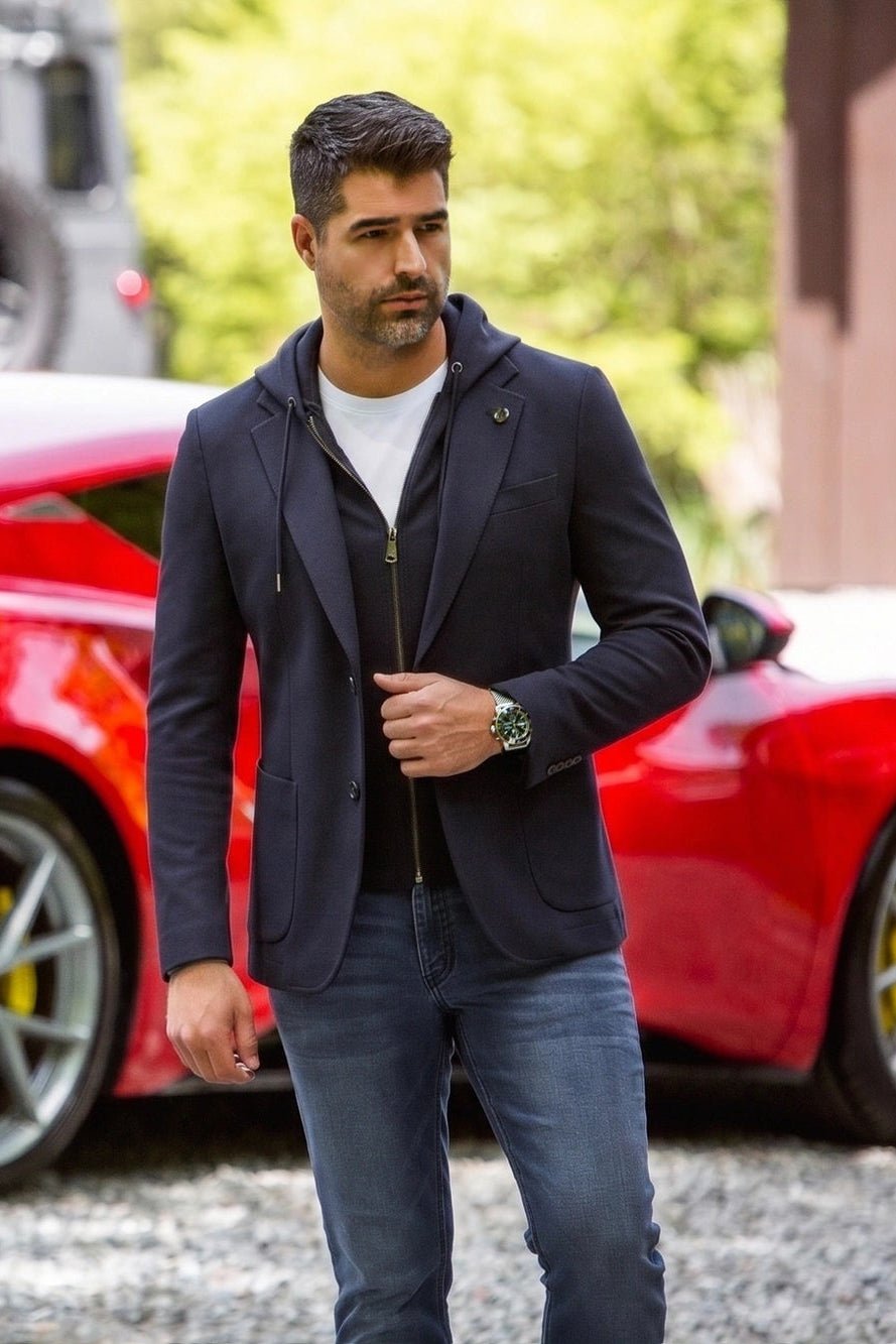 VESTON | FOCAL-MOCK, Navy - AU NOIR