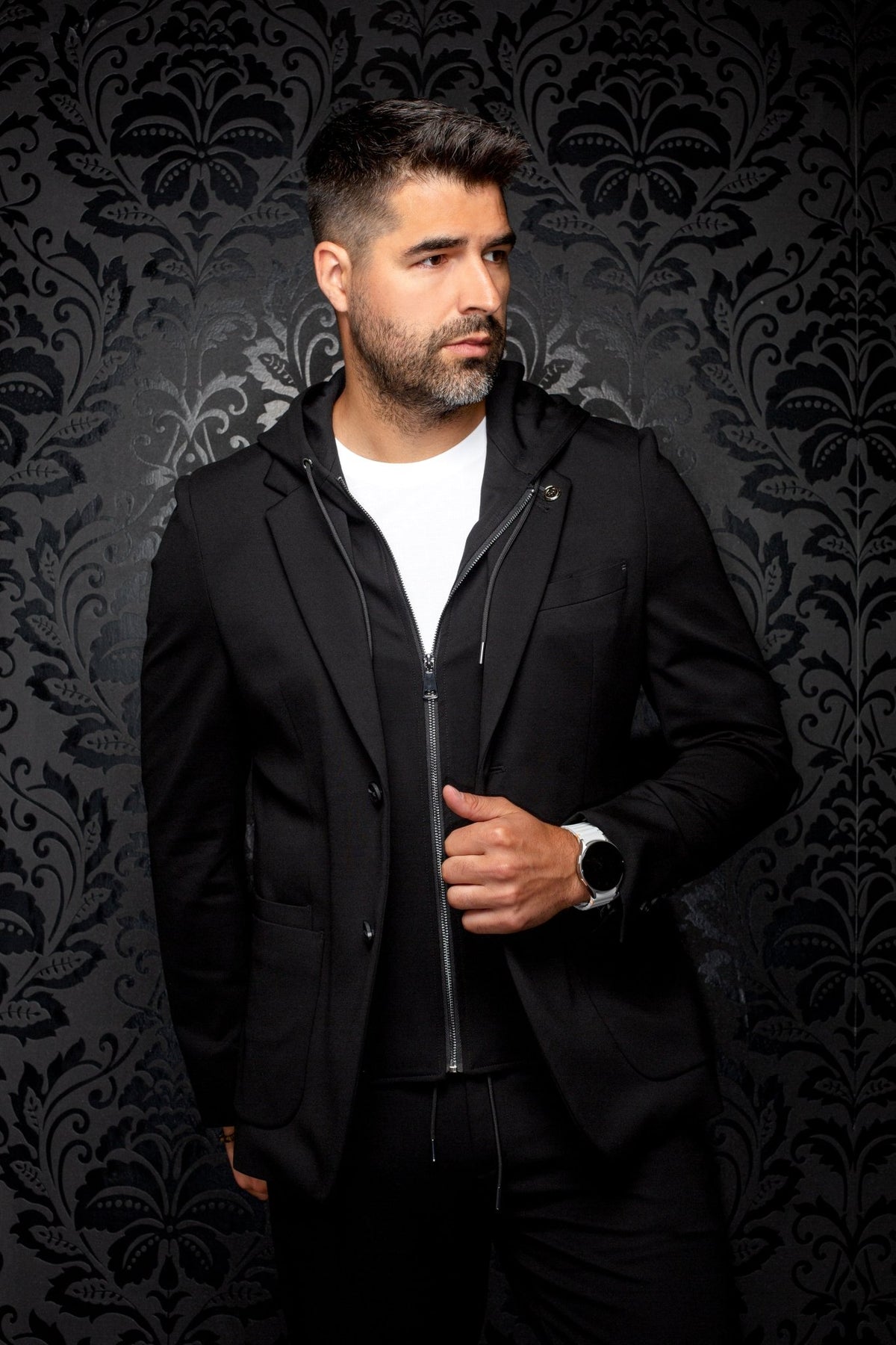 VESTON | GIACOMO-HOOD, Black - AU NOIR