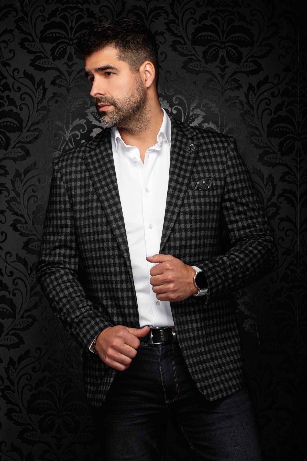 VESTON | LLOYD, Black Grey - AU NOIR
