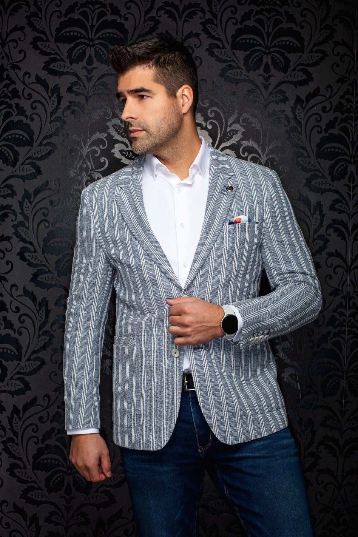 Blazer  REMY, Blue - AU NOIR
