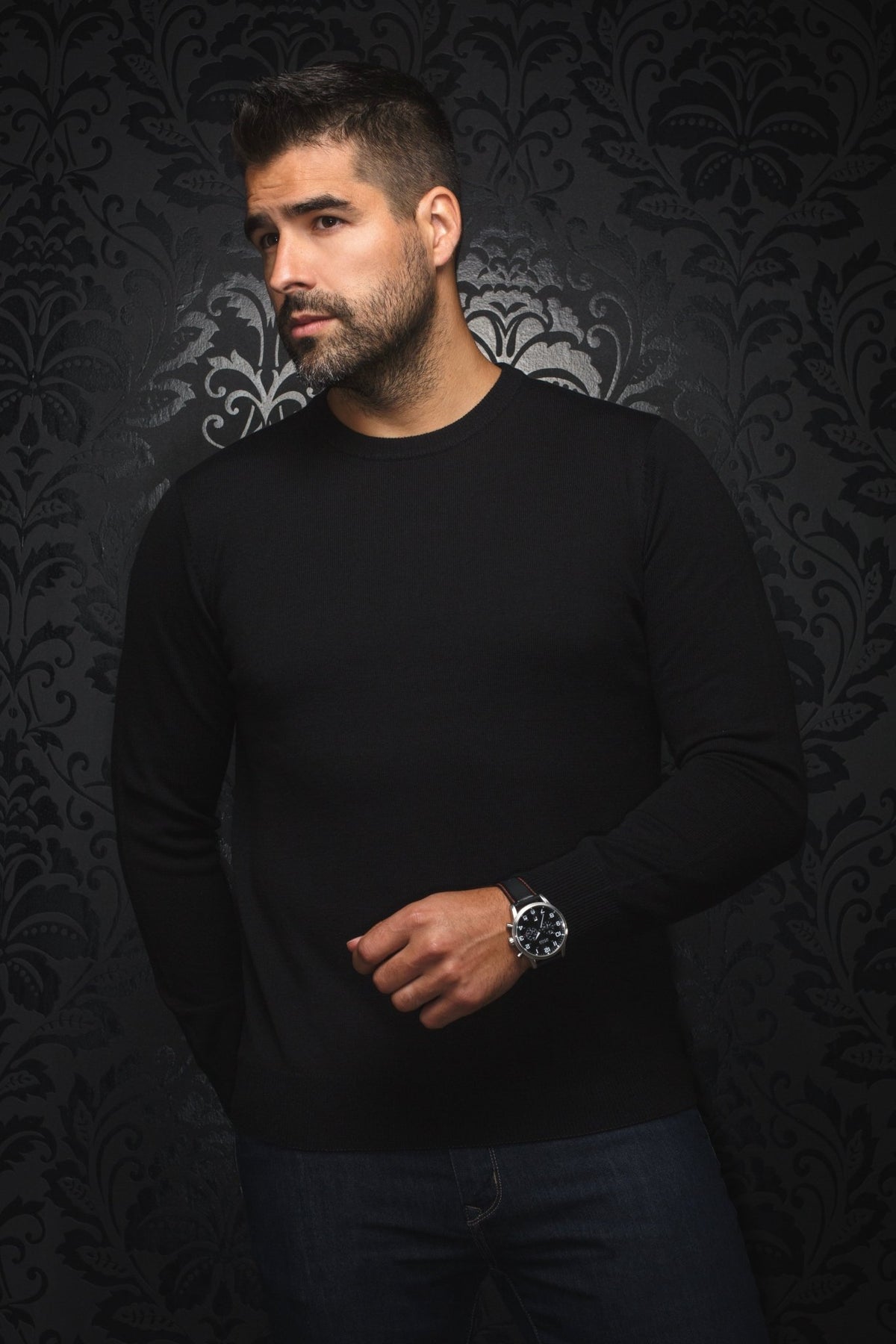 JERSEY DE LANA MERINO | MARINI, negro - AU NOIR