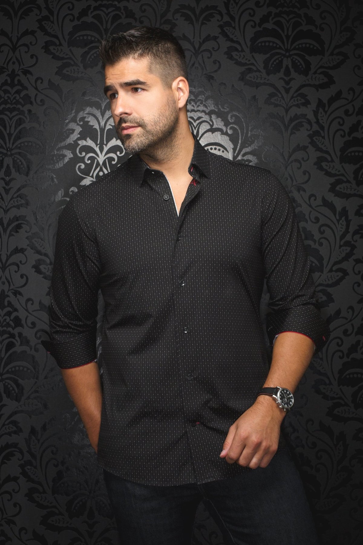 Camisa  ALEXANDER-NDL, negro - AU NOIR