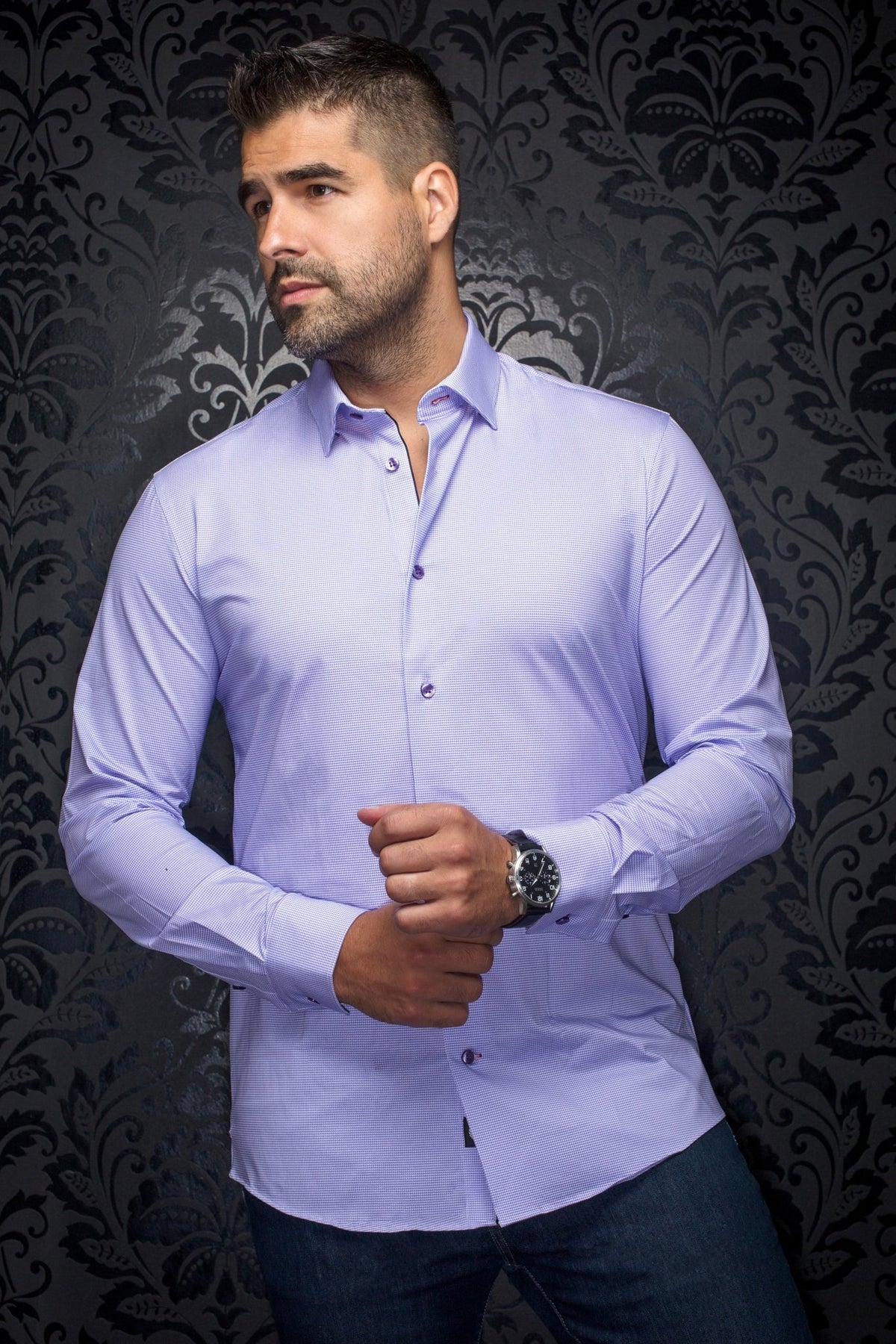 Camisa  ALEXANDER-PDP, lavanda - AU NOIR