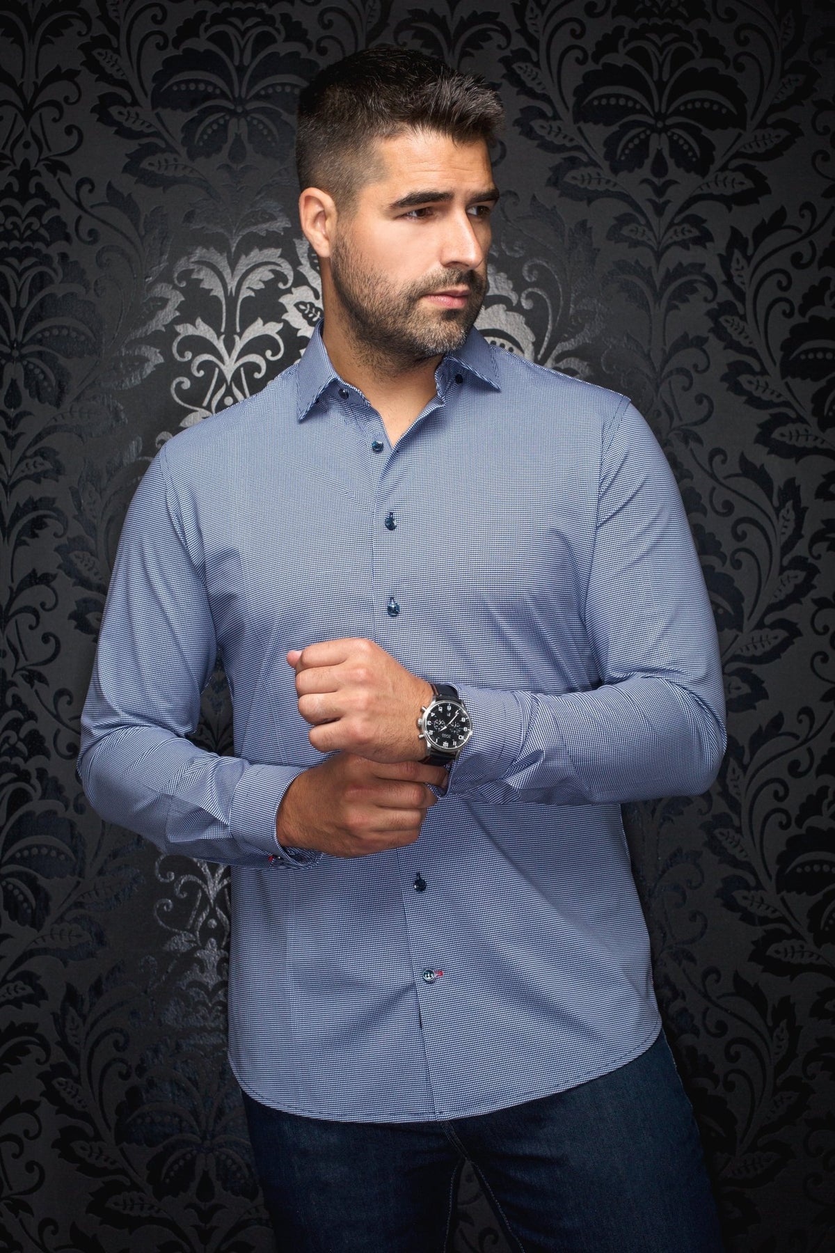 Camisa  ALEXANDER-PDP, azul marino - AU NOIR