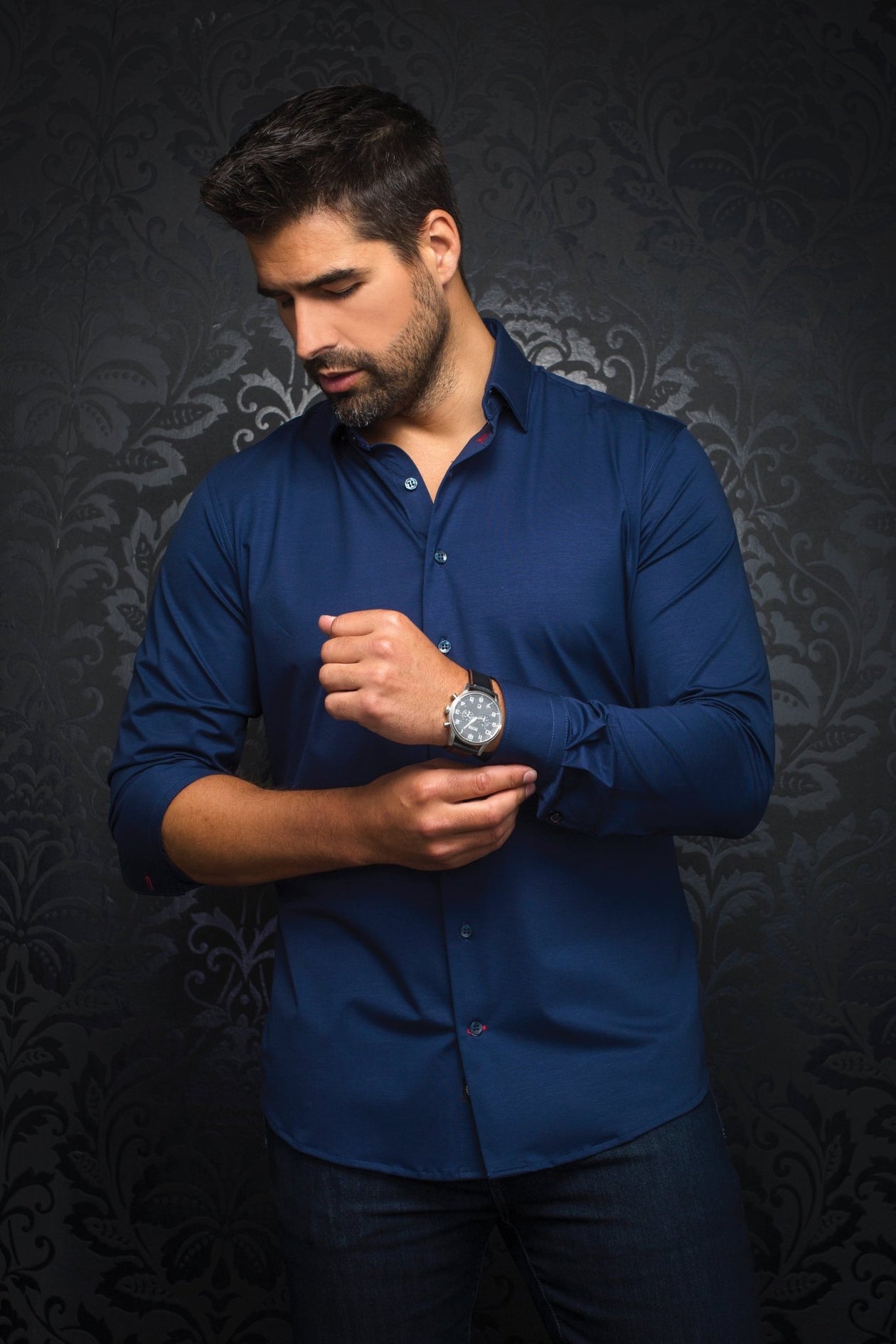 Chemise Extensible Habillée Haut de Gamme pour Homme I Au Noir