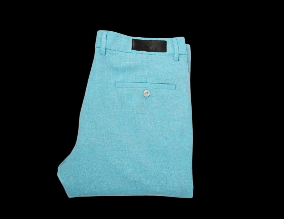 PANTS  WESSON-LANCASTER, Turquoise - AU NOIR