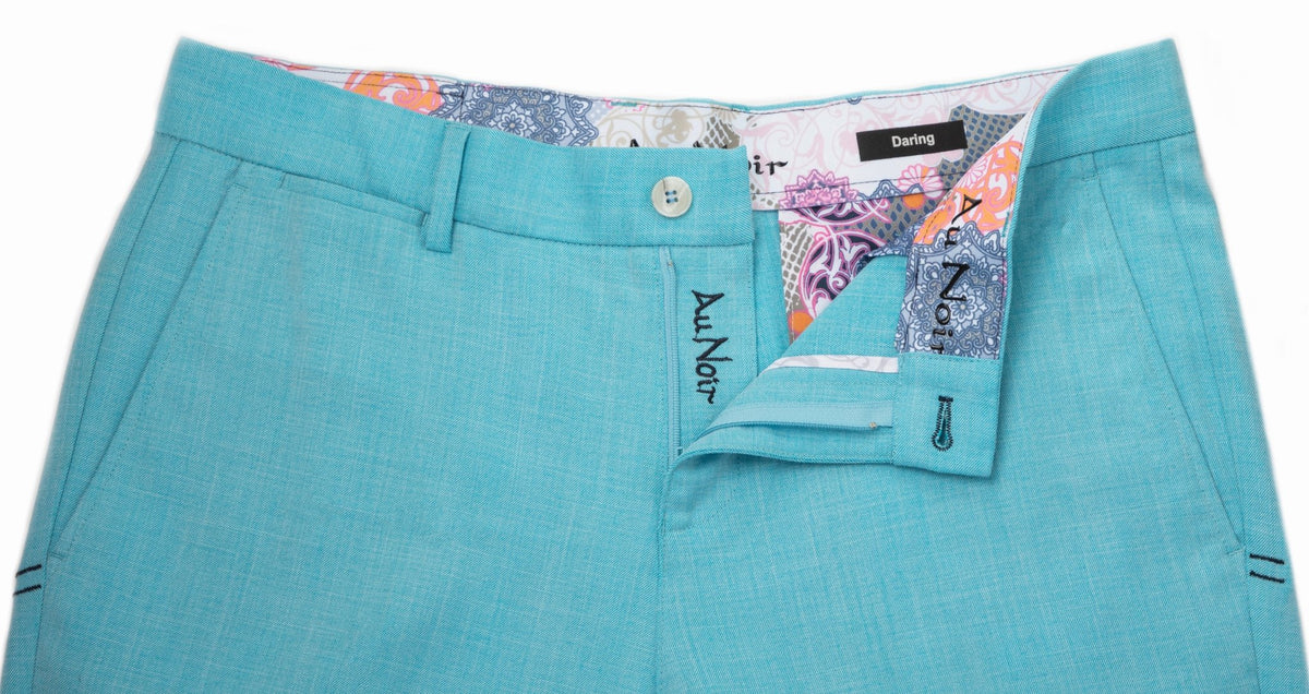 PANTS  WESSON-LANCASTER, Turquoise - AU NOIR