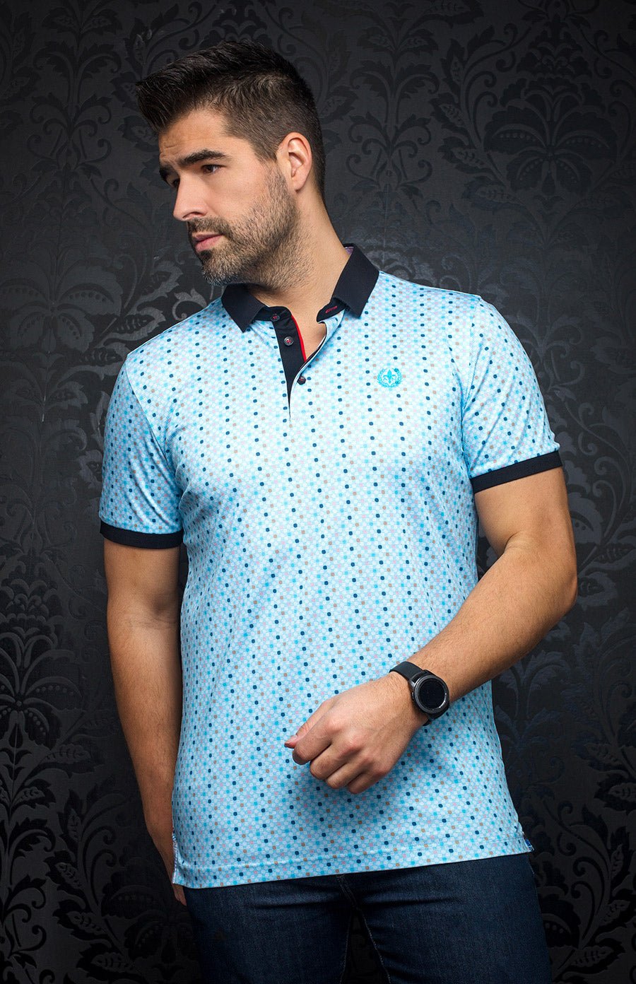 Polo - BATTISTA, turquoise - AU NOIR