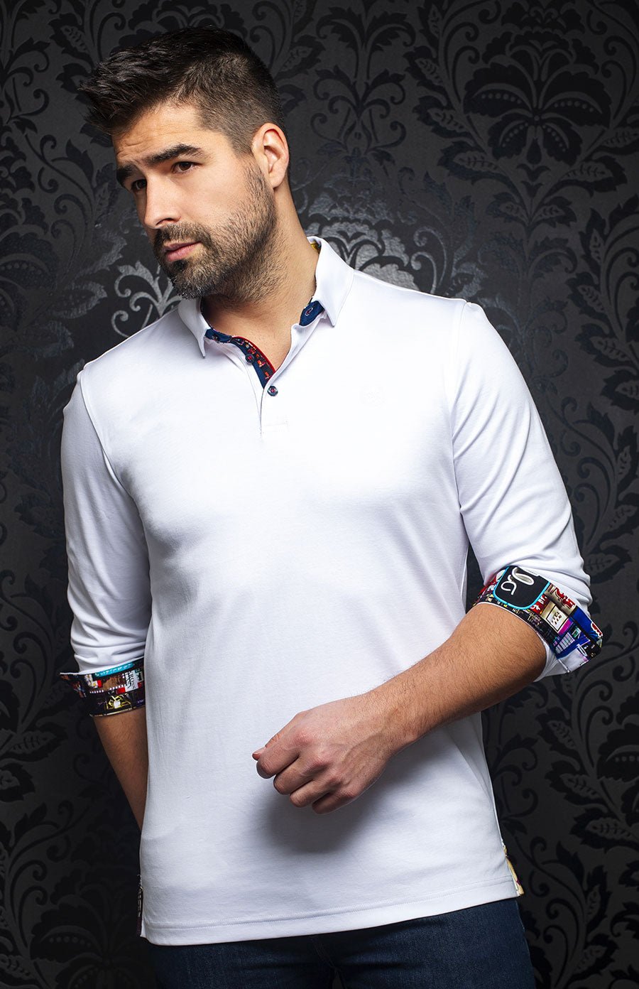 Polo | FALCON, Blanco - AU NOIR
