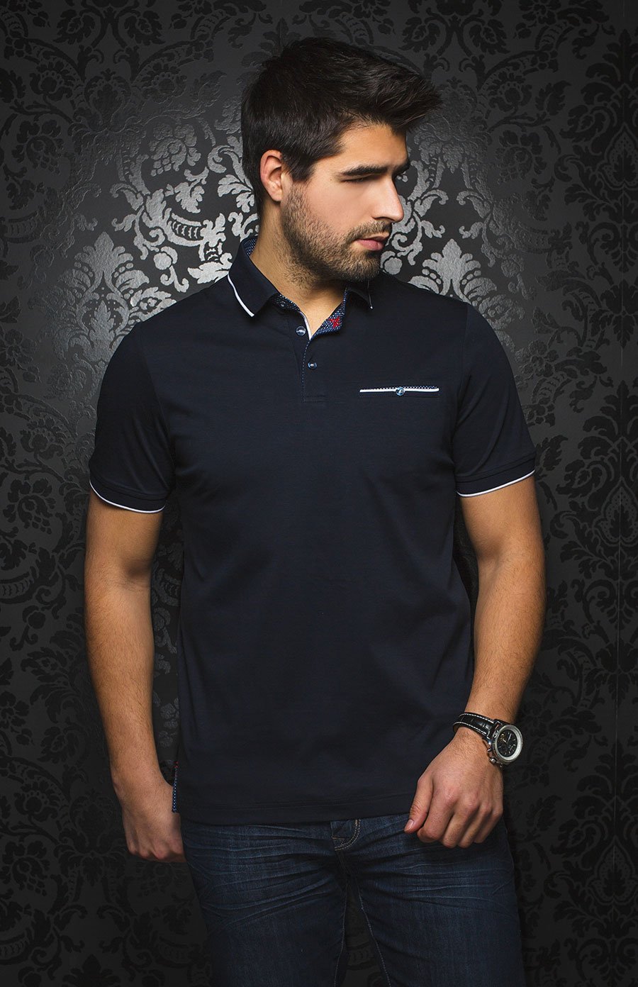 Polo | MERCURY, azul marino - AU NOIR