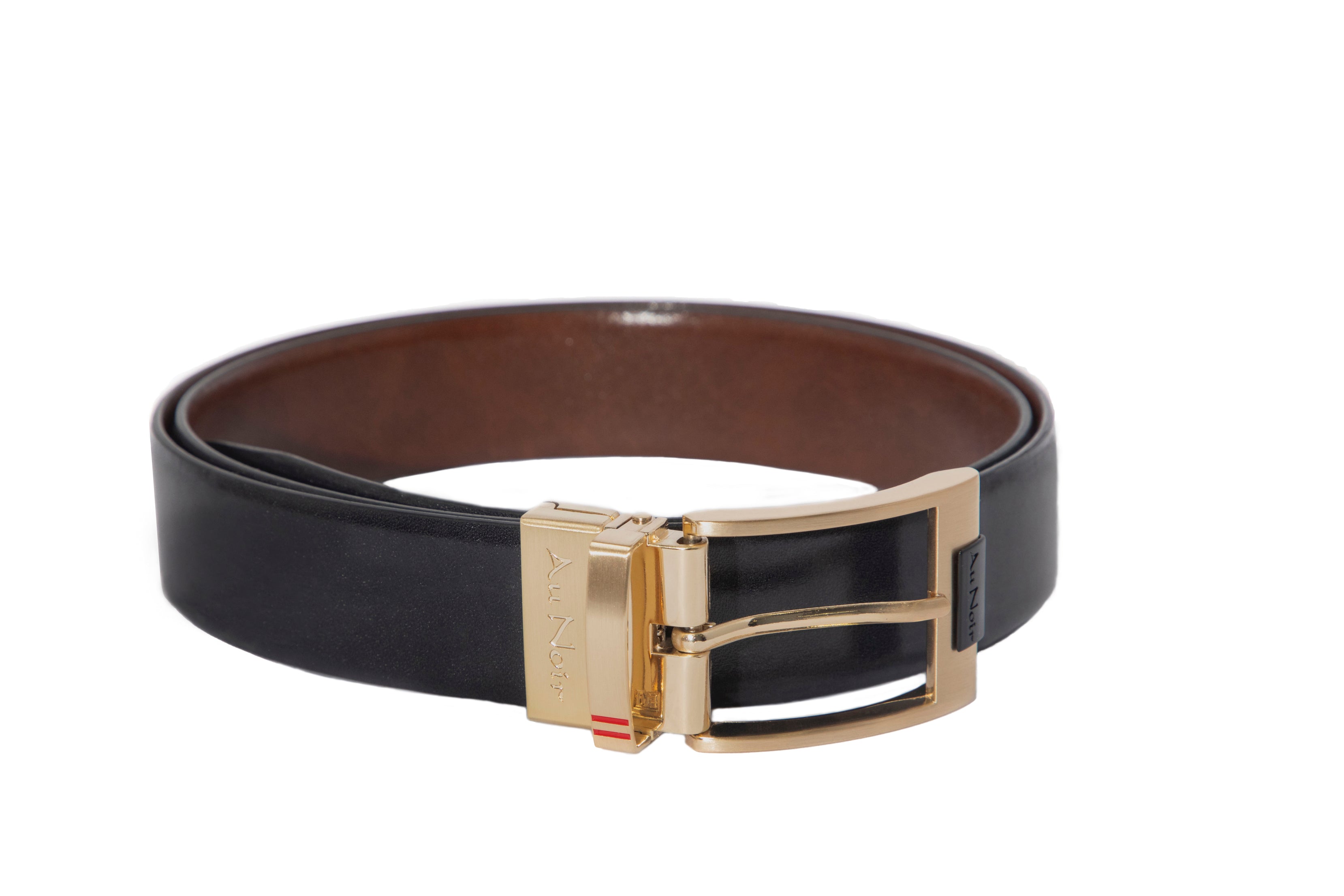 REVERSIBLE BELT | DESOTO GOLD, black-brown