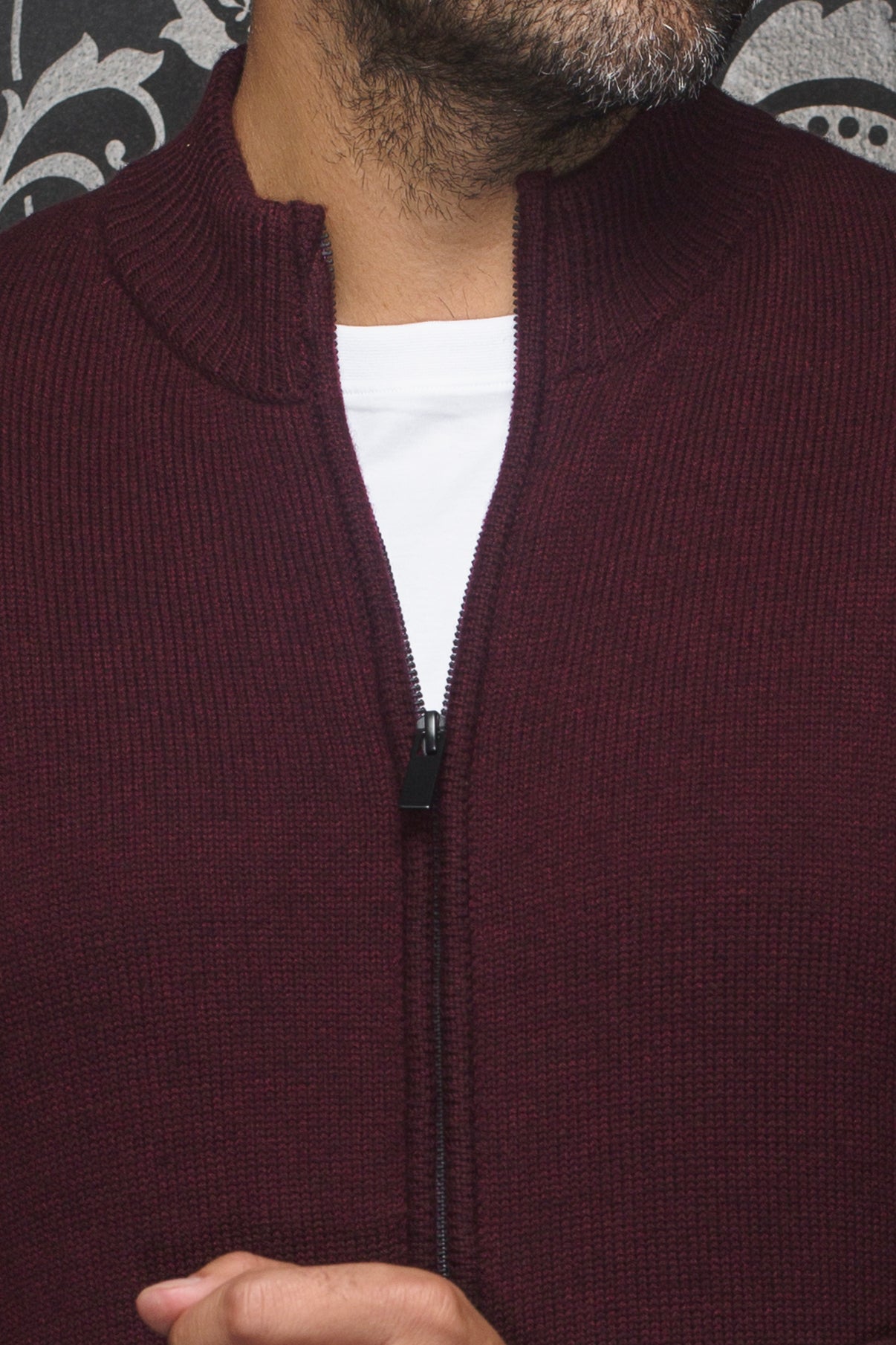 MERINO WOOL SWEATER | ESTEBAN, burgundy