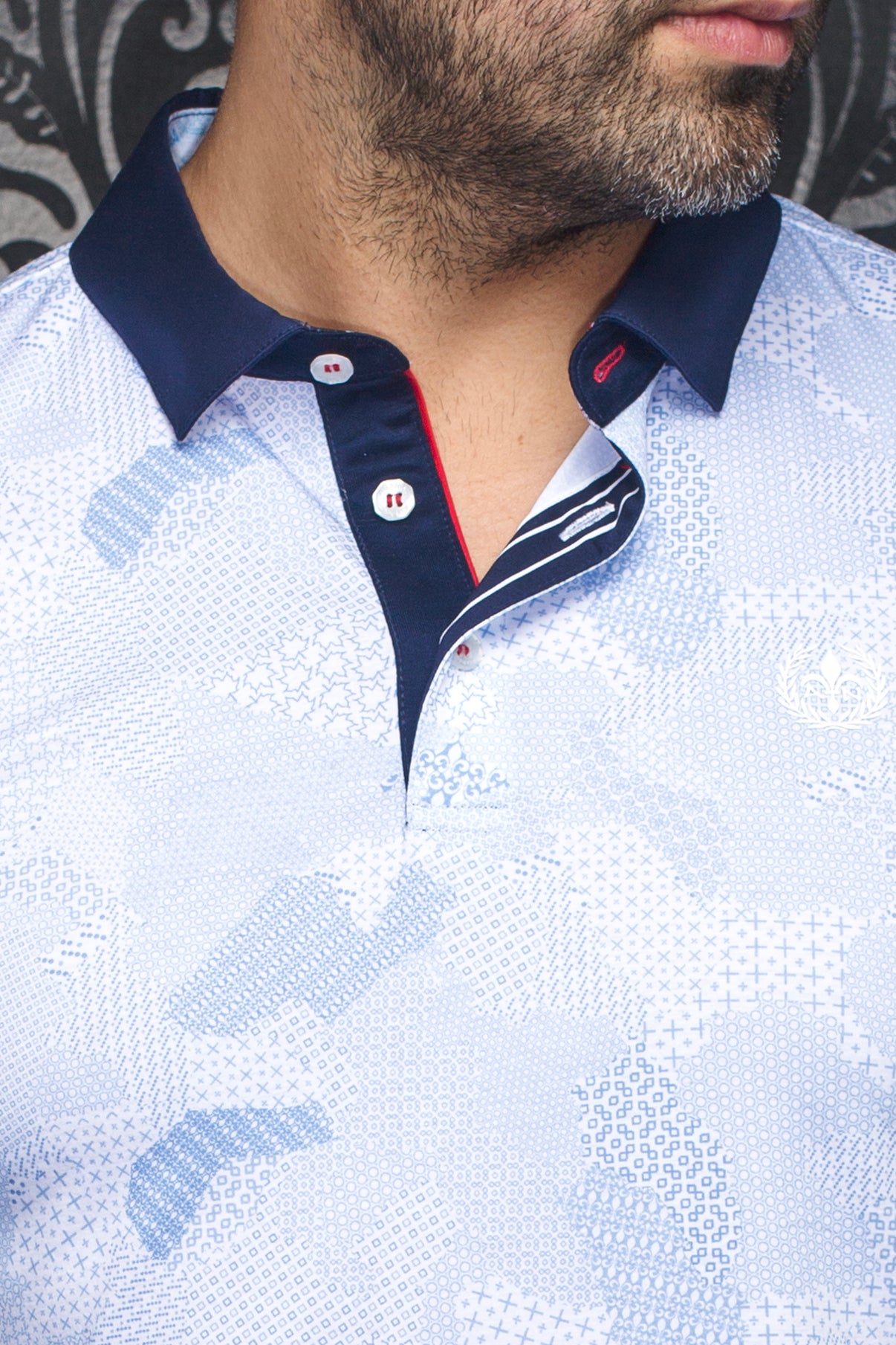 POLO MANCHES LONGUES | FRONTENAC, White Blue