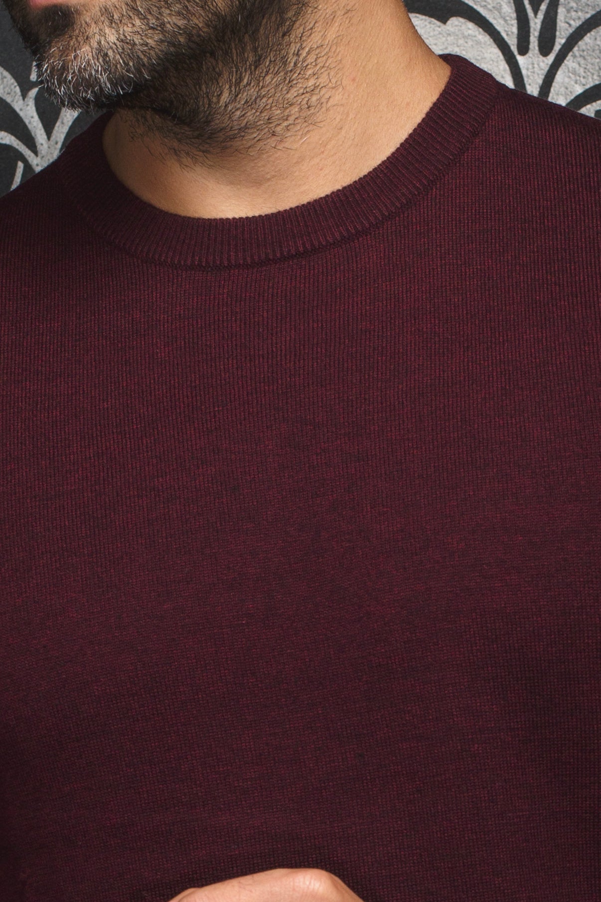 MERINO WOOL SWEATER | MARINI, burgundy