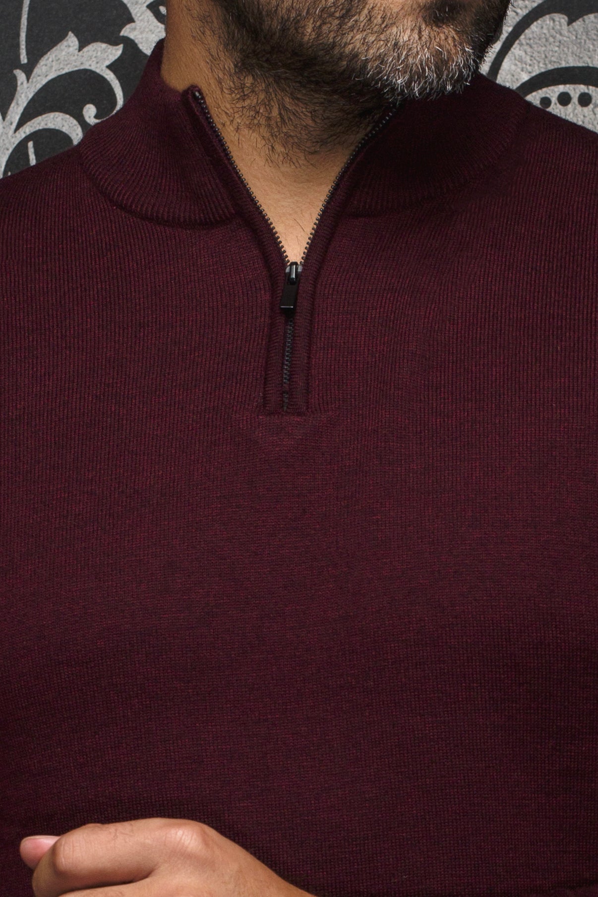 MERINO WOOL SWEATERL | MESTA, burgundy