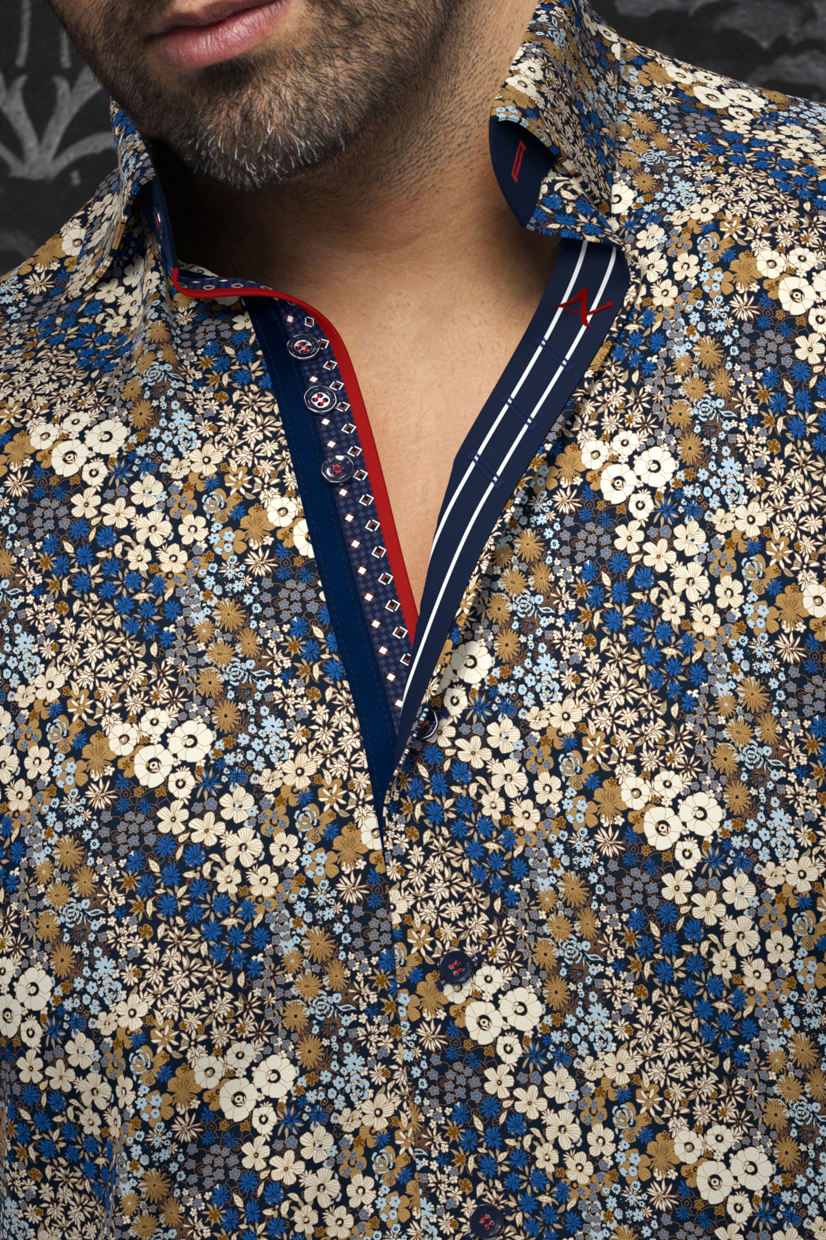 shirt | MORRIS, Tobacco