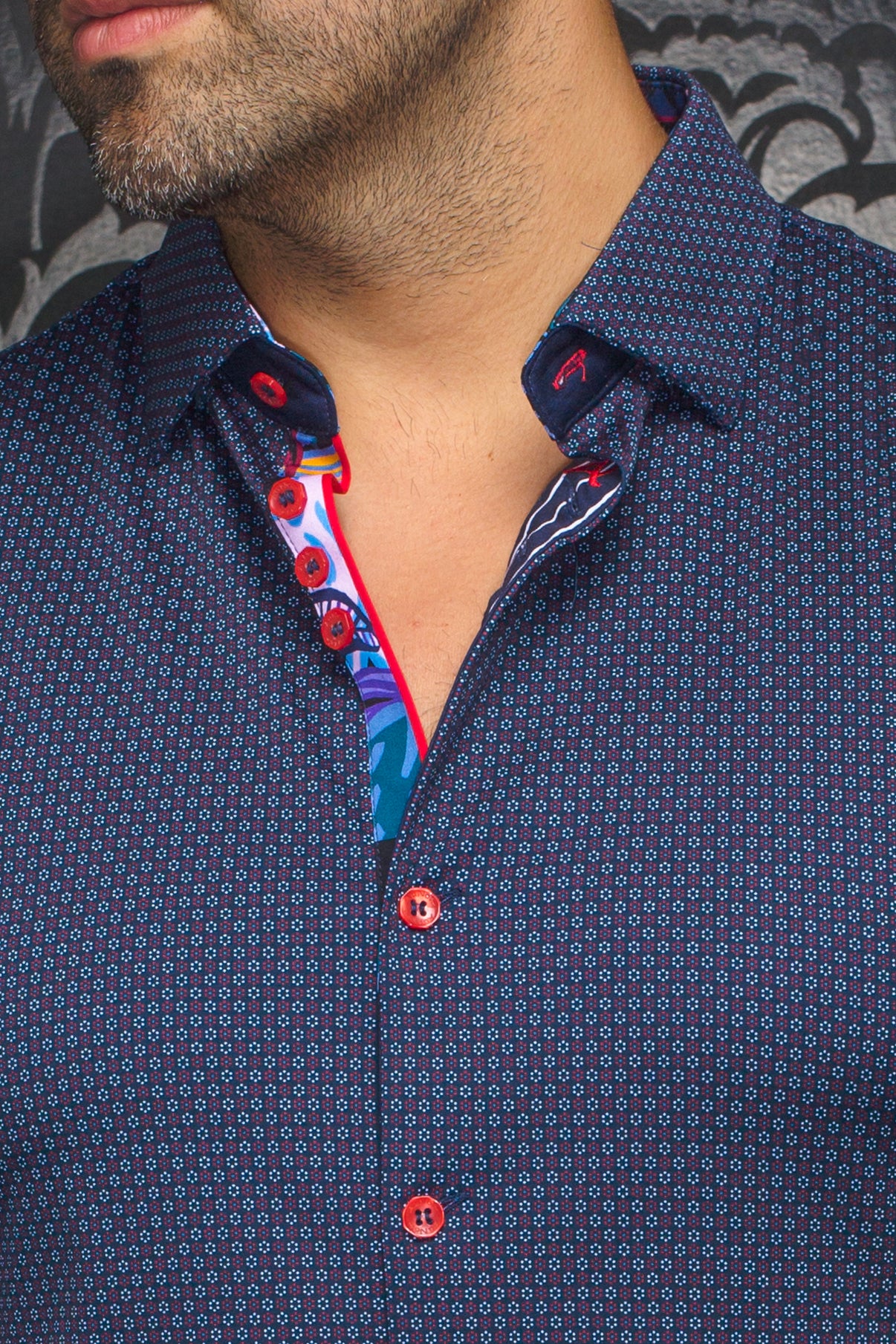 shirt | RIOJA, Navy Red