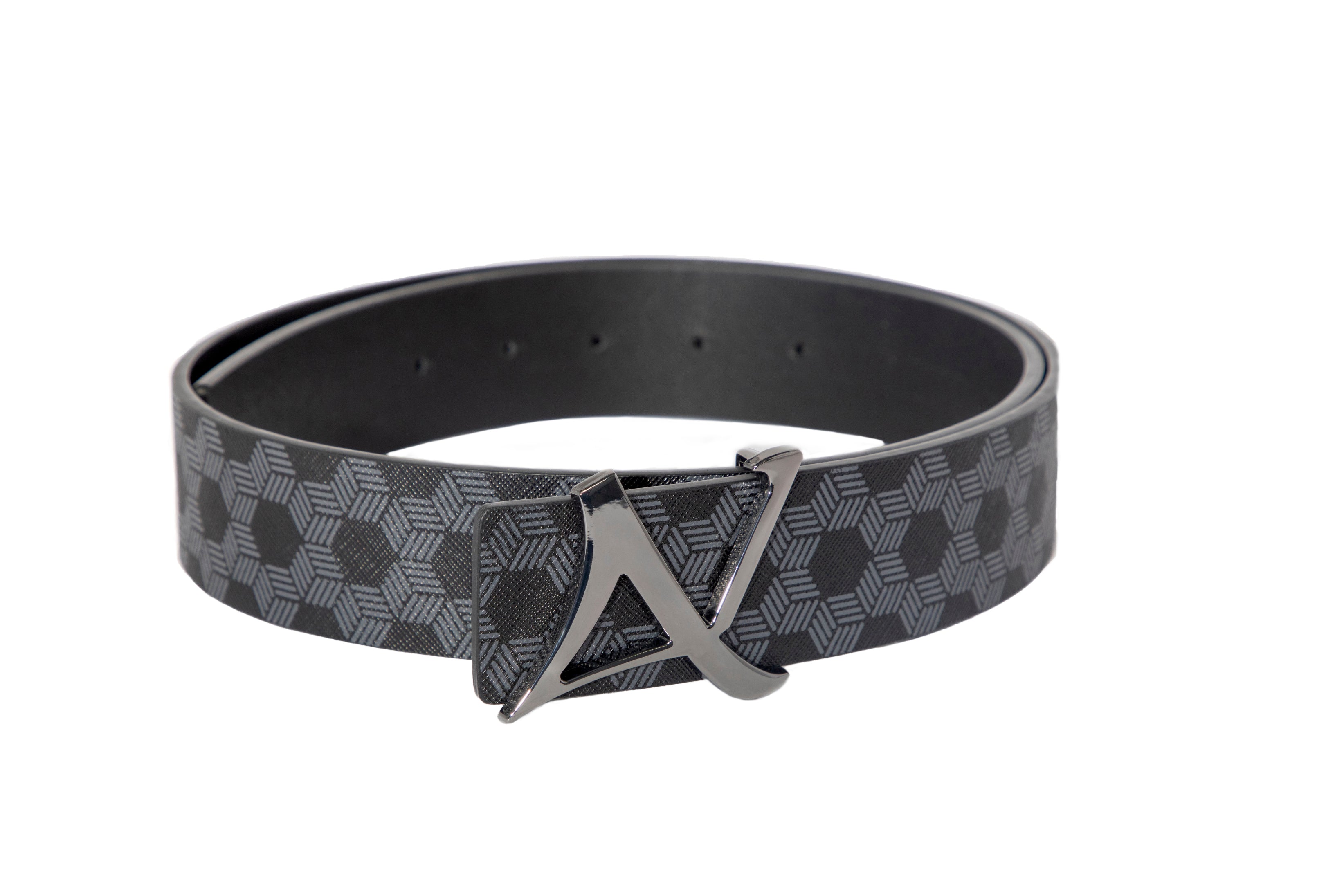 REVERSIBLE BELT | SHELBY GUNMETAL, black