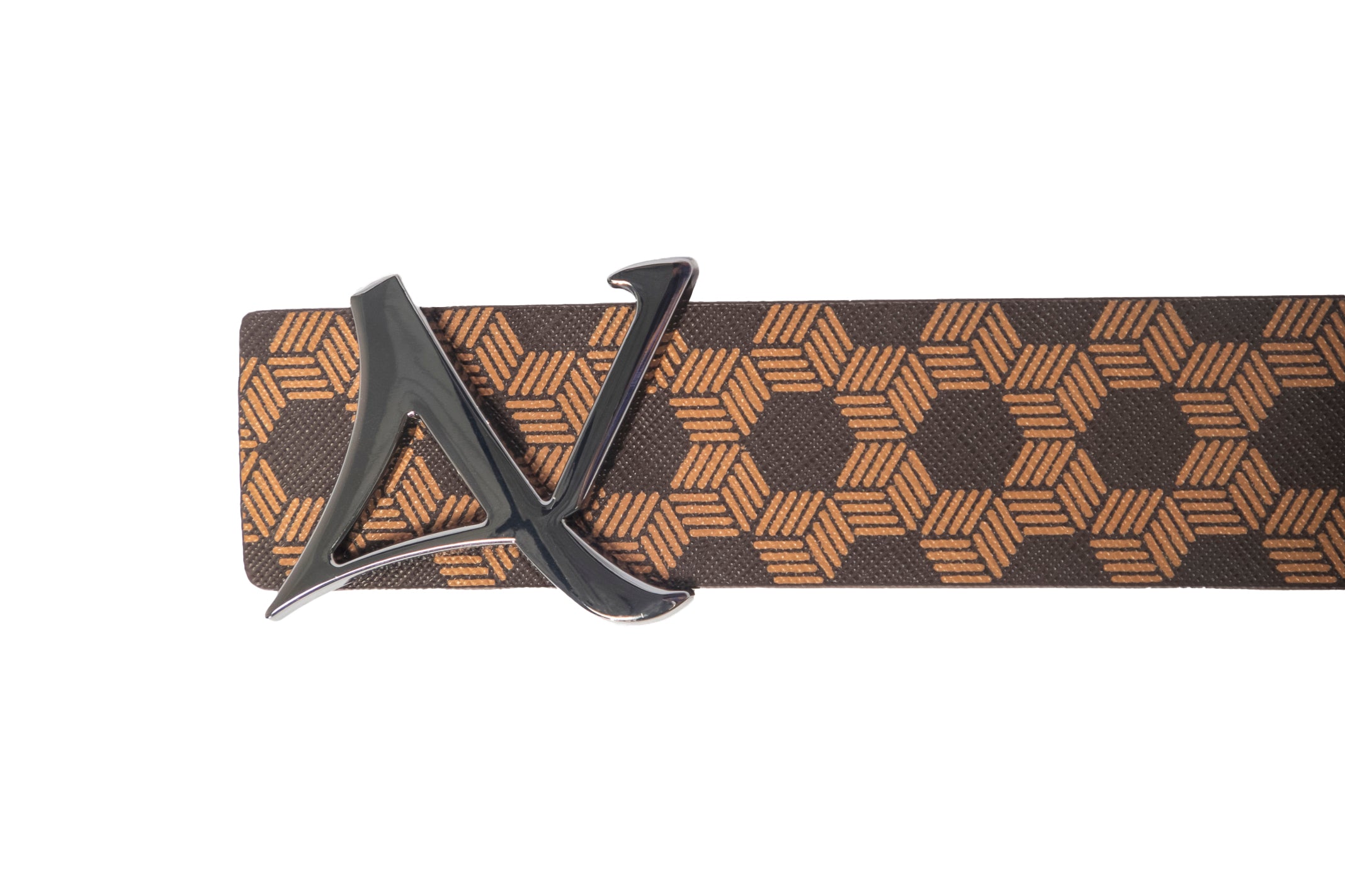 REVERSIBLE BELT | SHELBY GUNMETAL, brown