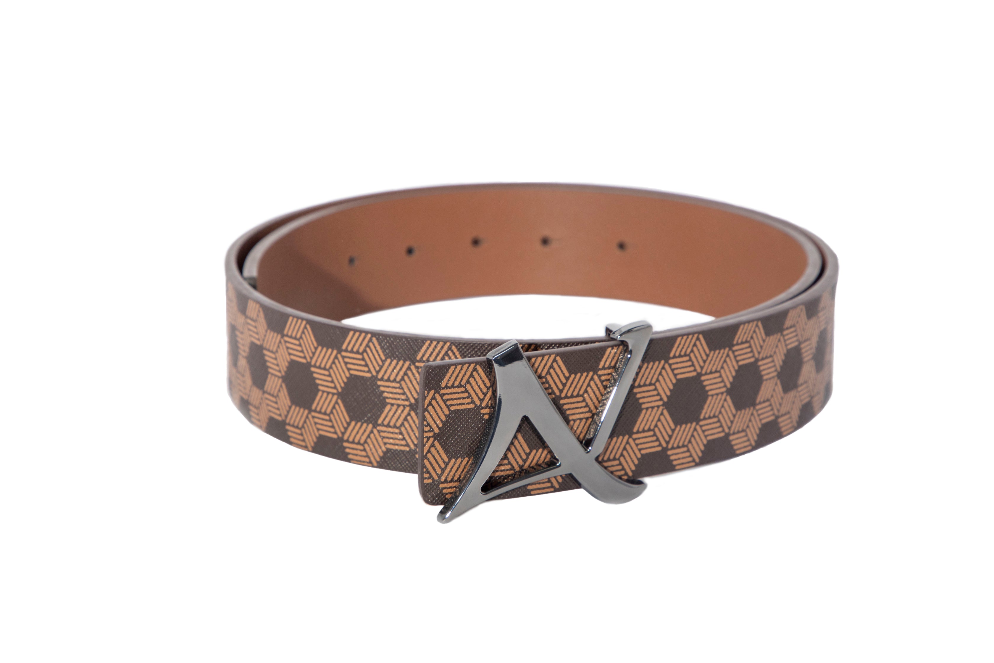 REVERSIBLE BELT | SHELBY GUNMETAL, brown