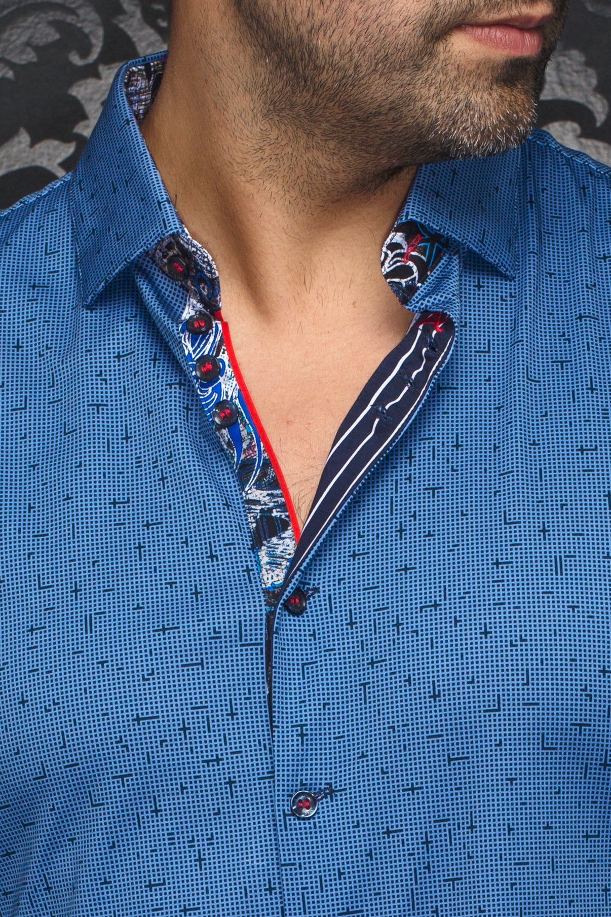 shirt | WALLACE, Steel Blue