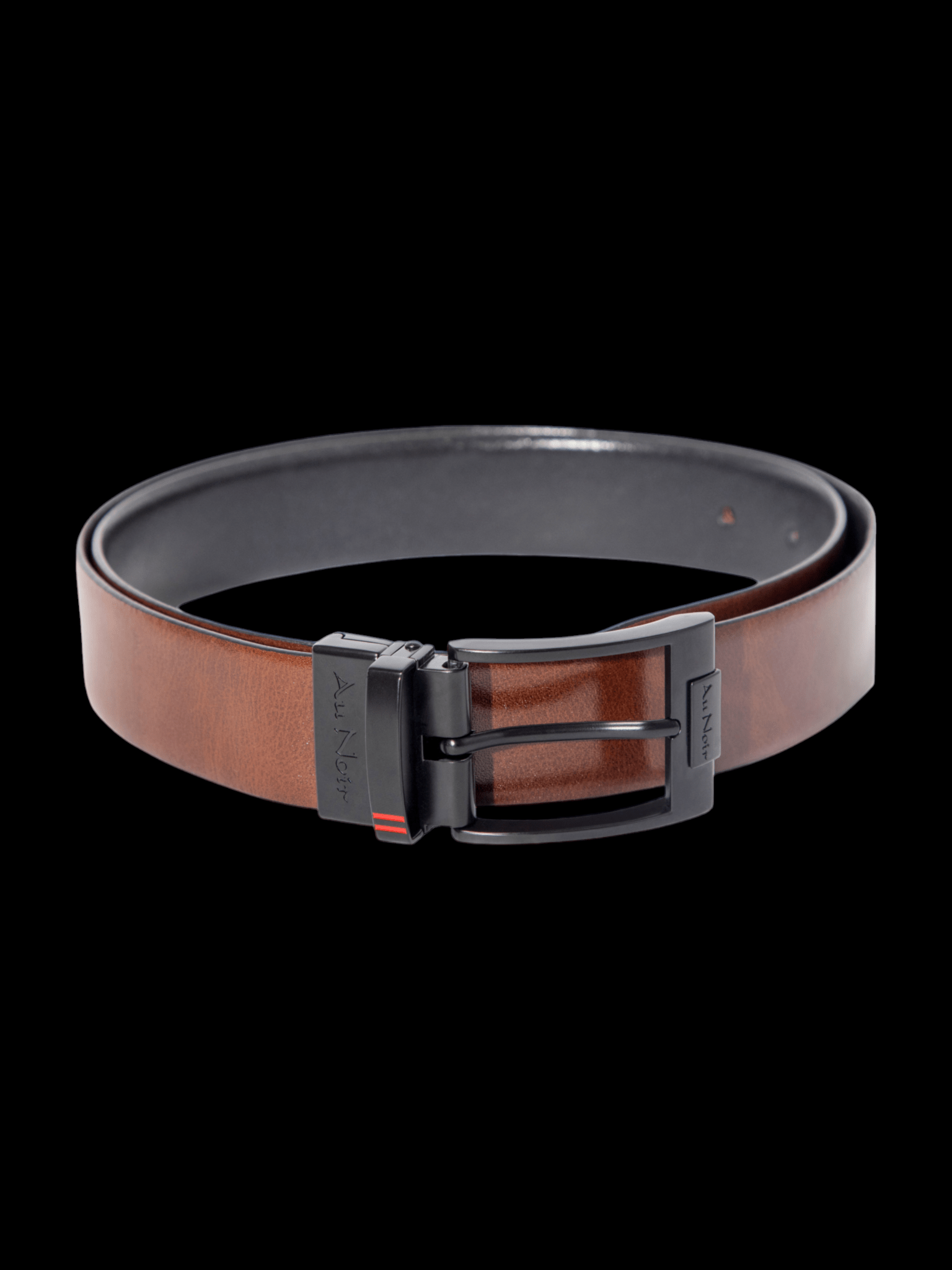 REVERSIBLE BELT | DESOTO BLACK, black - brown - AU NOIR